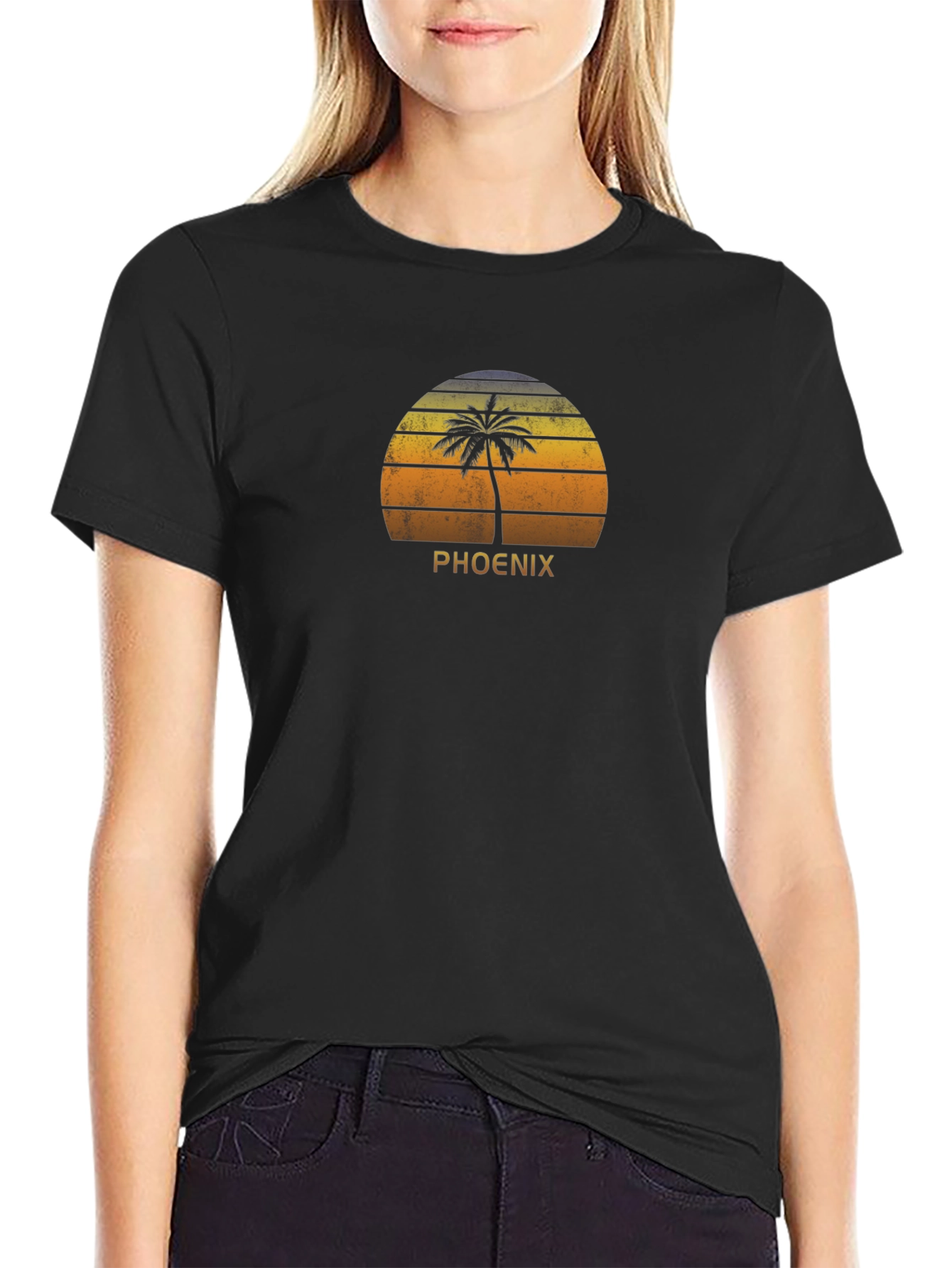 Phoenix Palm Tree Sunset Graphic T-Shirt