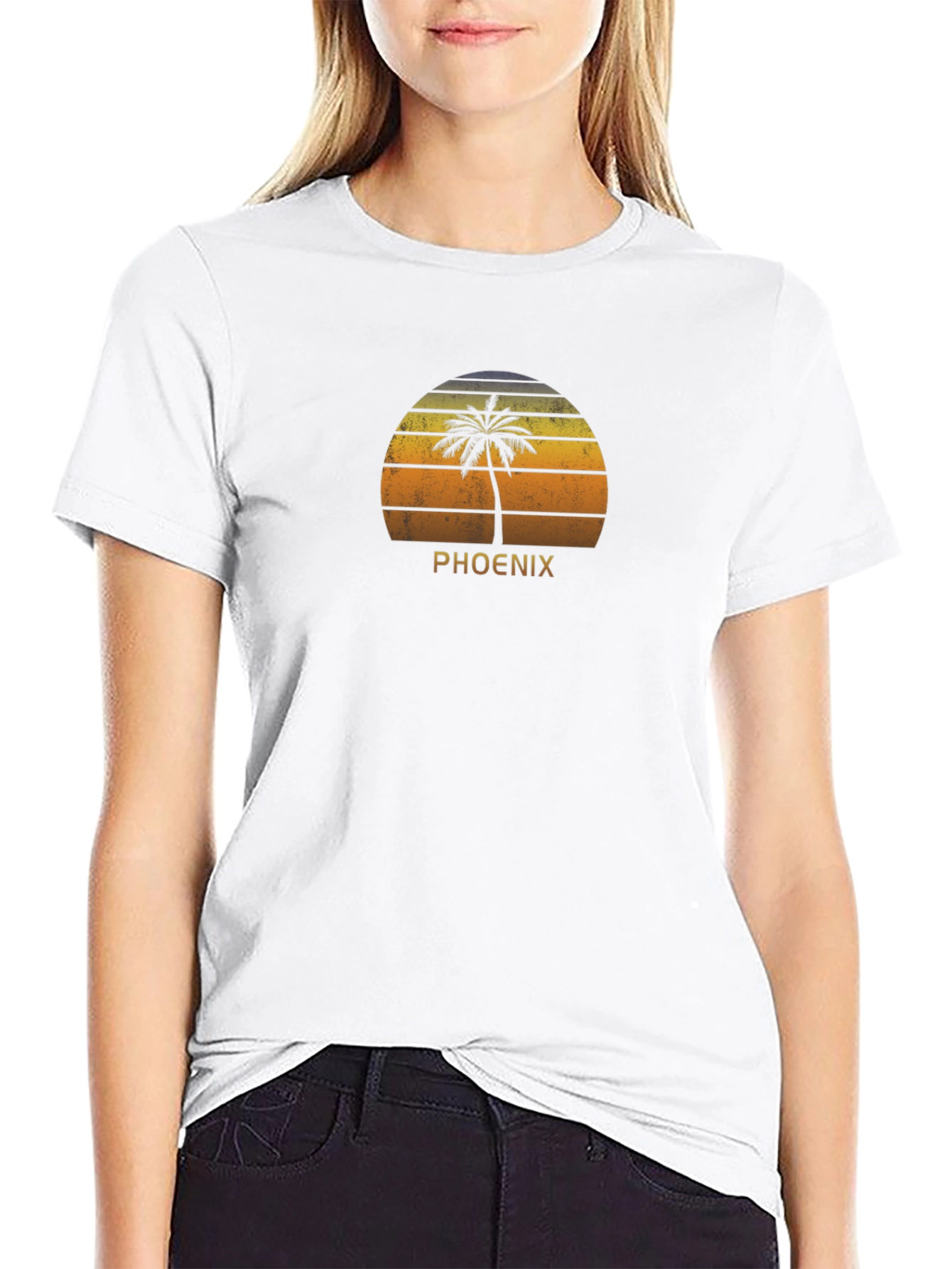 Phoenix Palm Tree Sunset Graphic T-Shirt