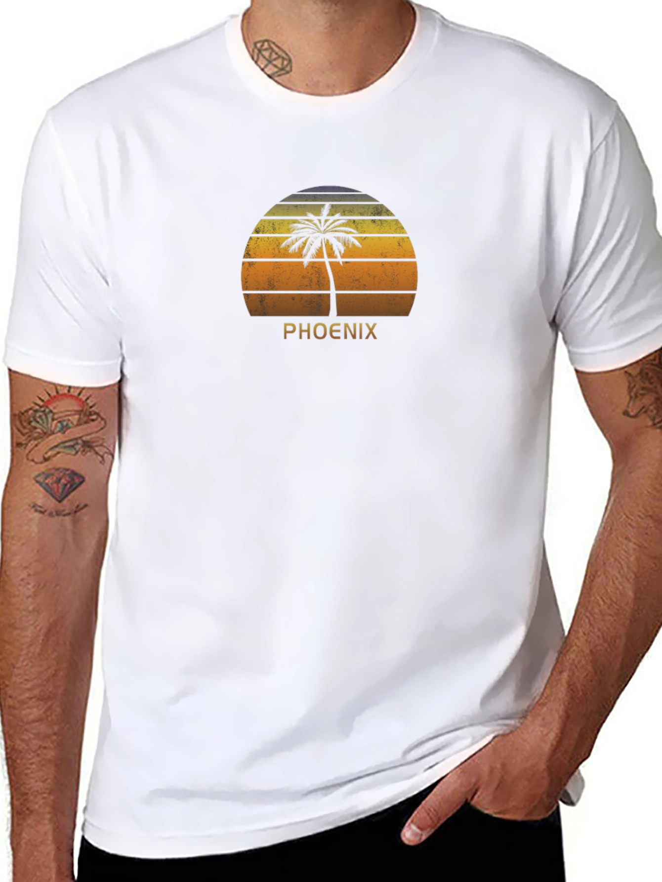 Phoenix Palm Tree Sunset Graphic T-Shirt