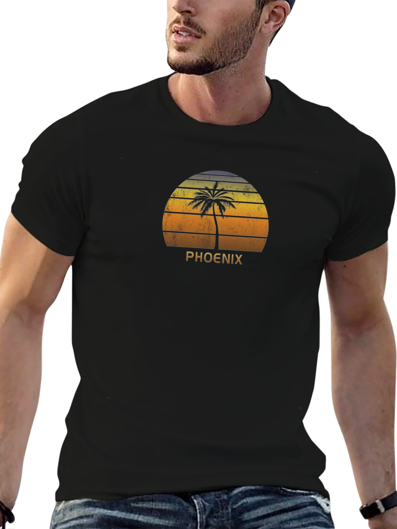 Phoenix Palm Tree Sunset Graphic T-Shirt