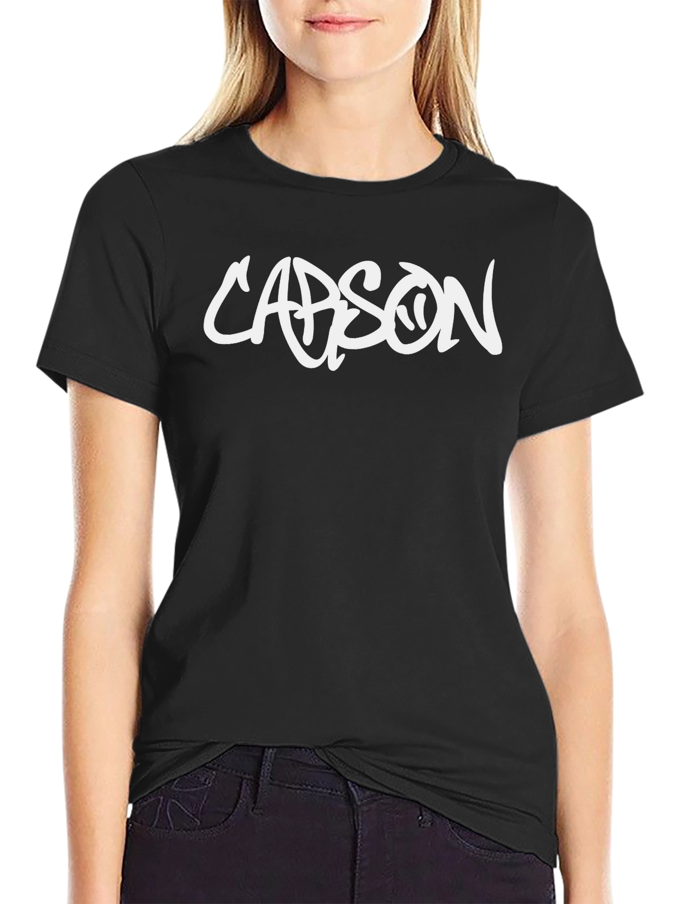 Carson Graphic Print Tee - Black