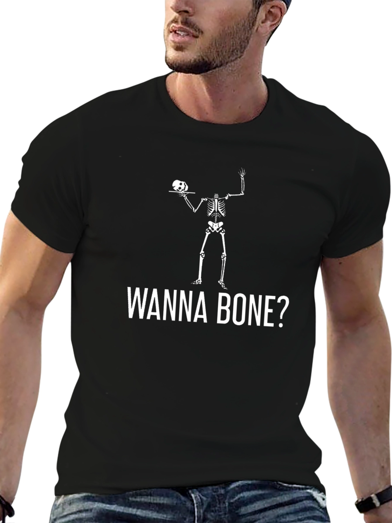 Wanna Bone? Skeleton Graphic Tee