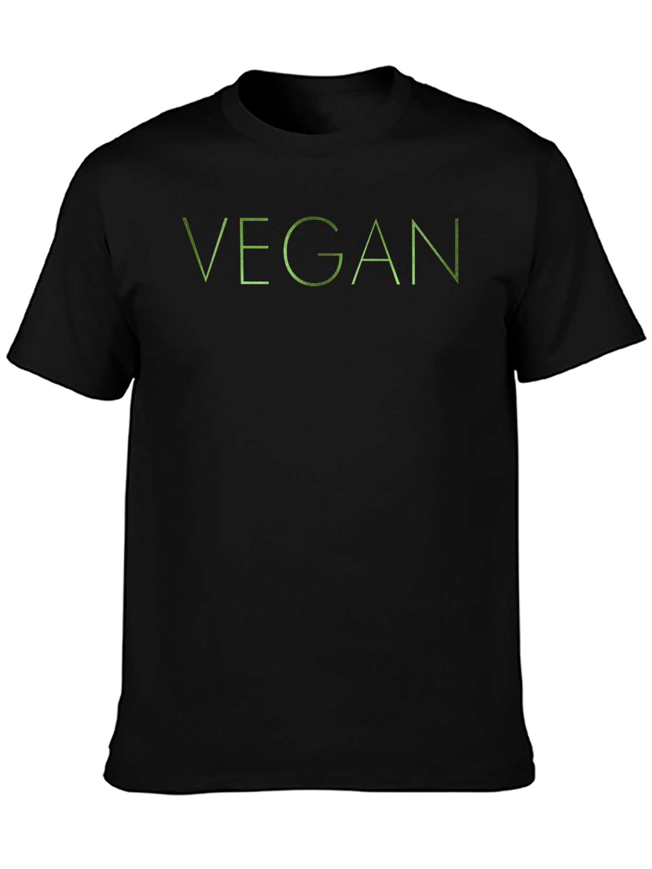 Vegan Graphic T-Shirt - Black Lightweight Casual Wear