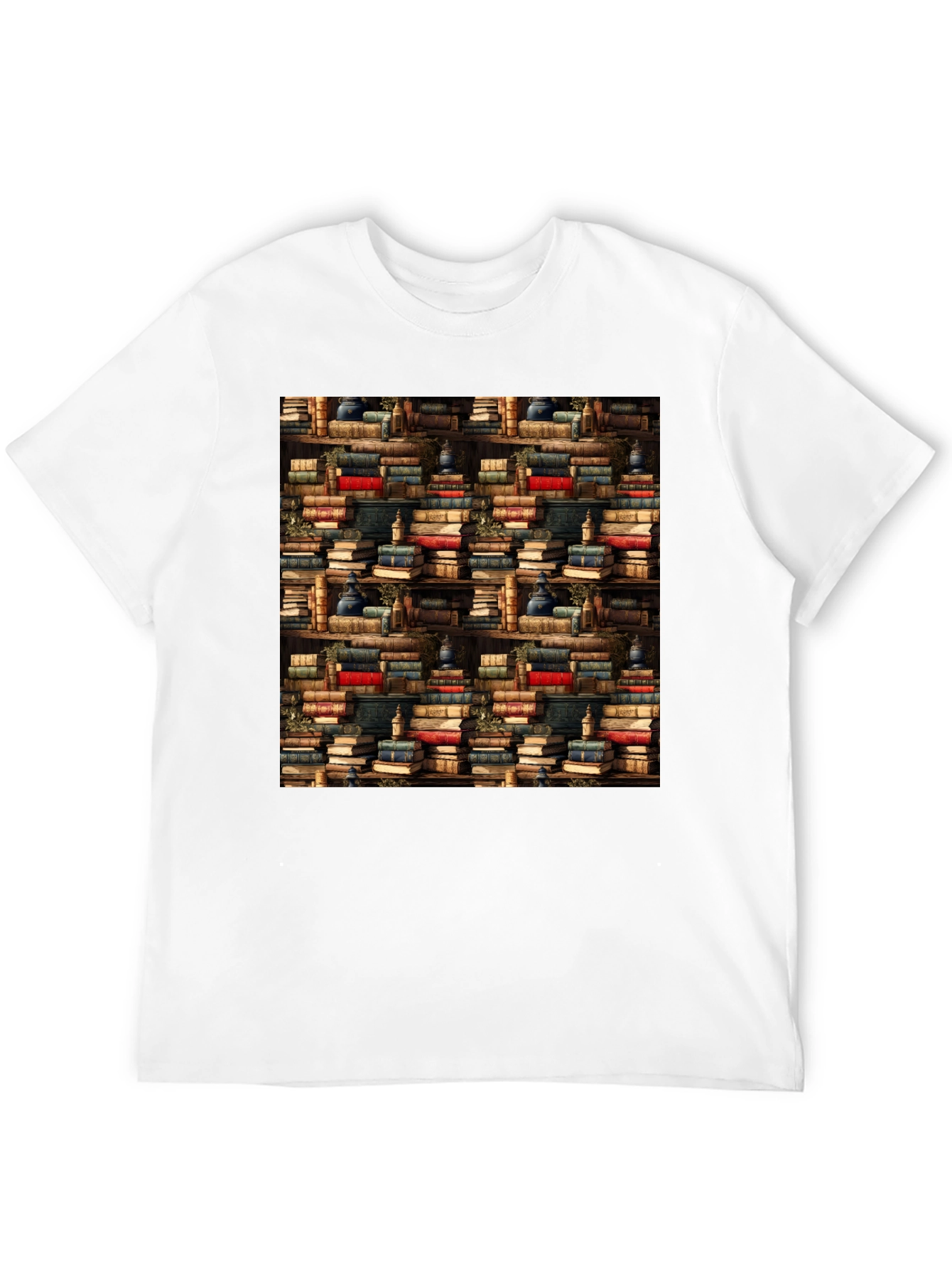 Book Shelf Pattern T-Shirt