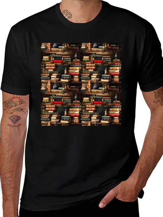 Book Shelf Pattern T-Shirt