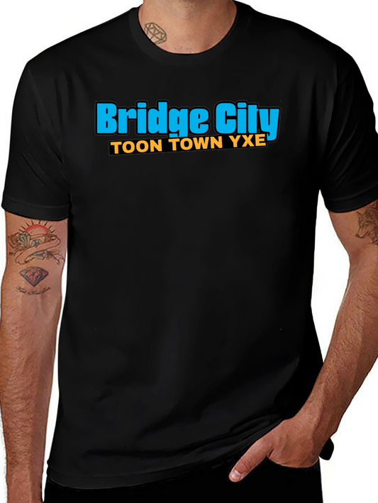 Bridge City Toon Town YXE Black T-Shirt