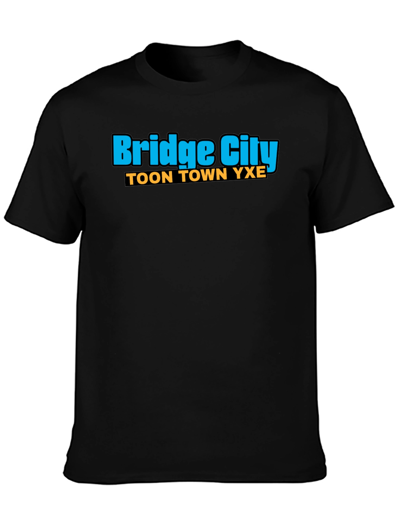 Bridge City Toon Town YXE Black T-Shirt