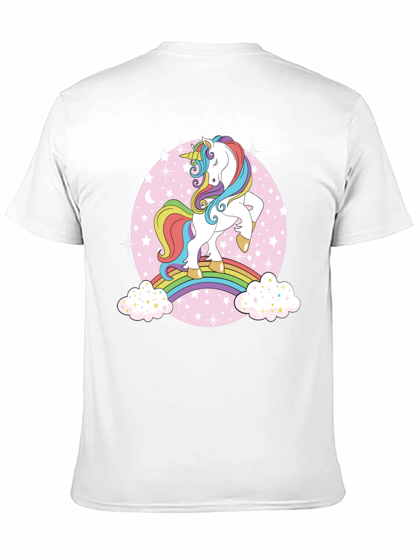 Unicorn Rainbow Graphic Tee - Black