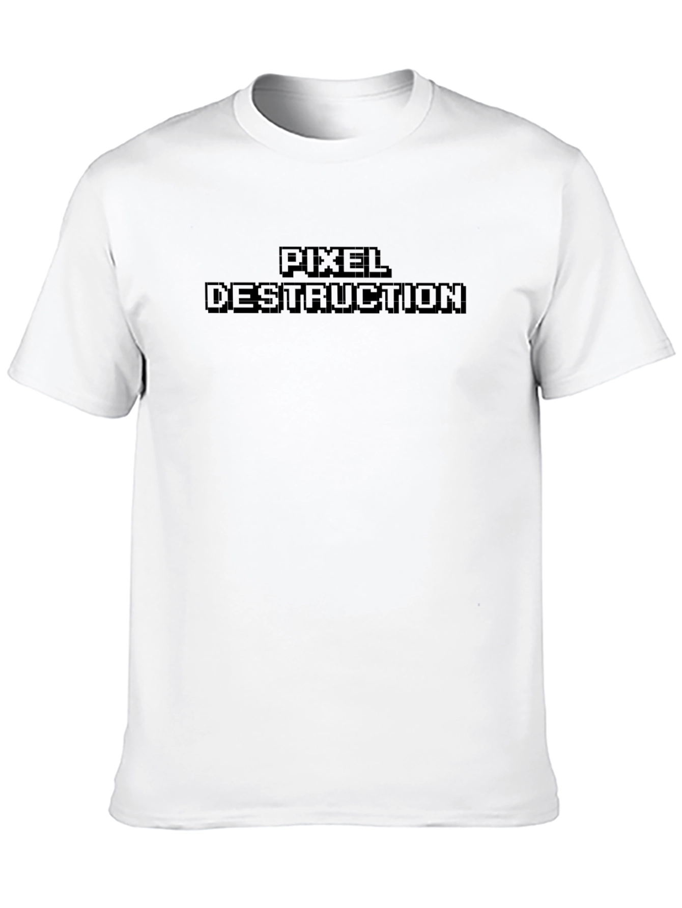 Pixel Destruction Graphic Tee - Black Gamer Shirt
