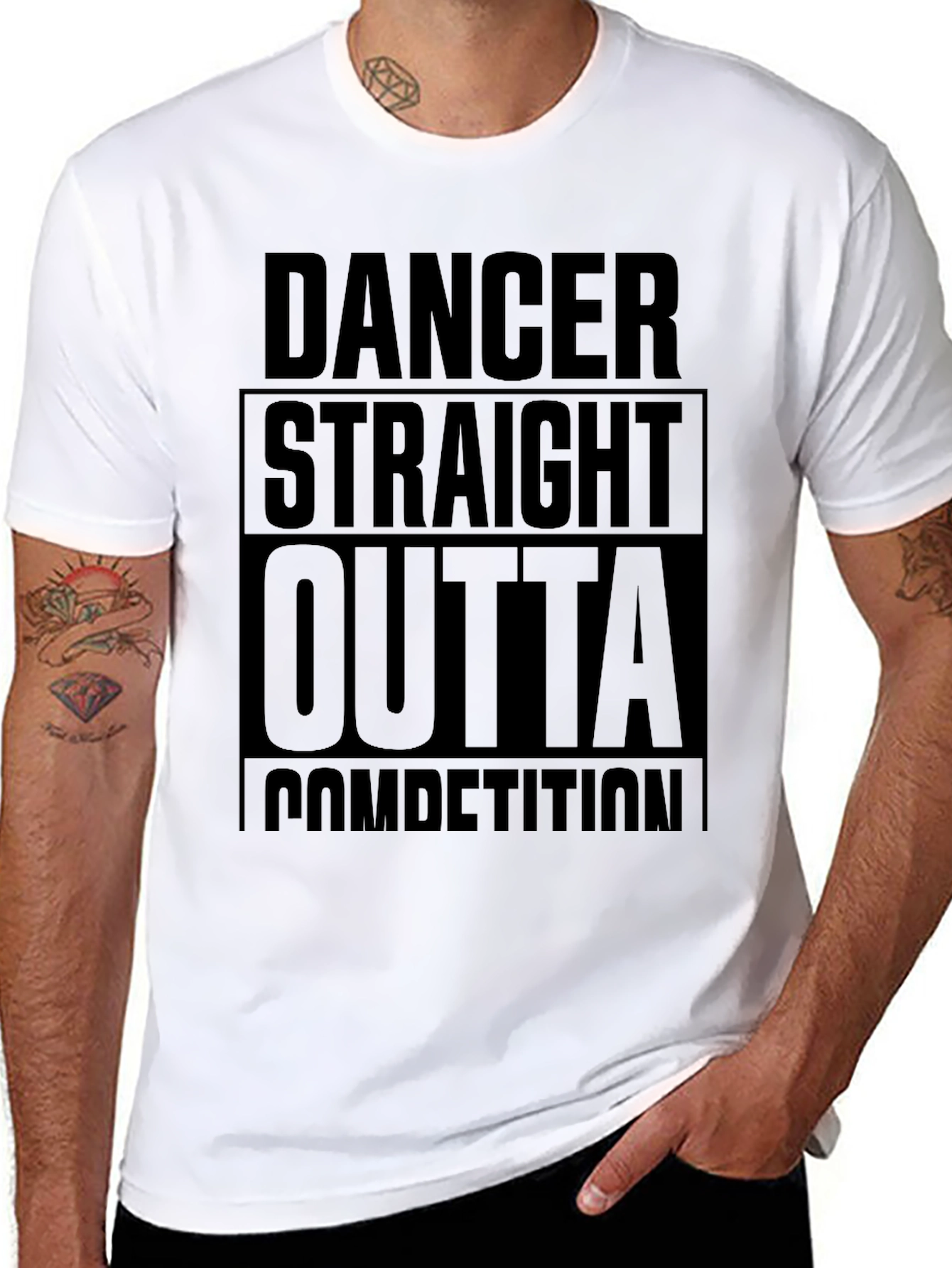 Dancer Straight Outta Competition Black T-Shirt