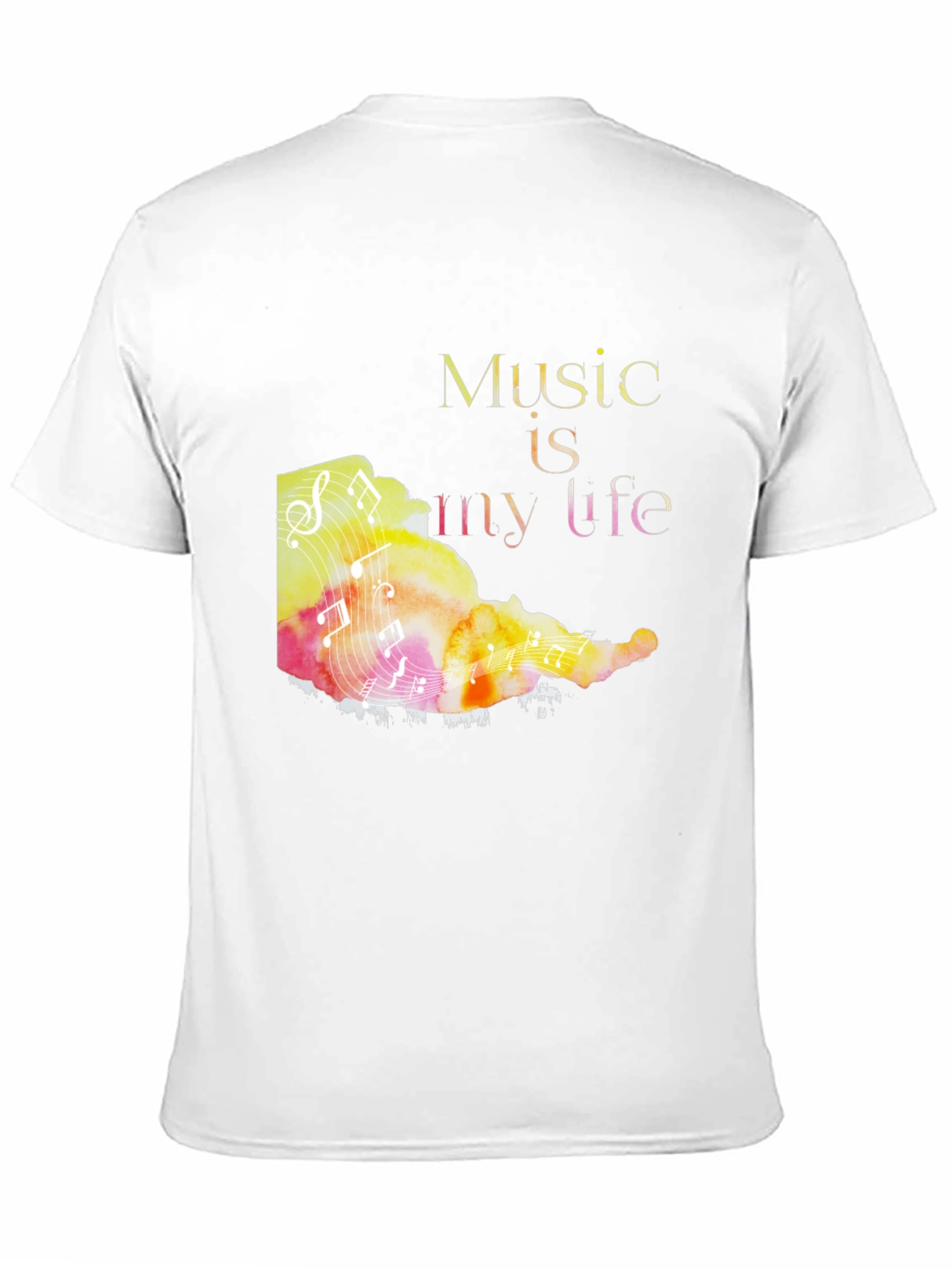 Music is My Life Graphic Tee - Black