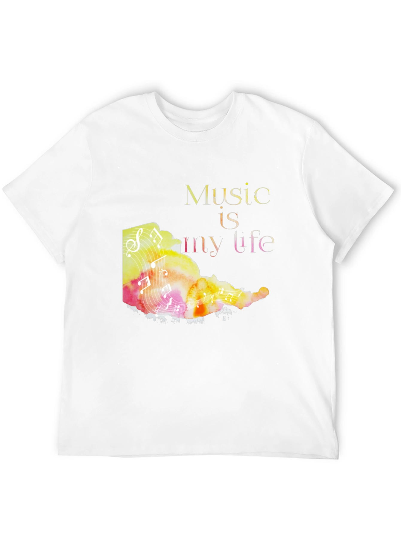 Music is My Life Graphic Tee - Black
