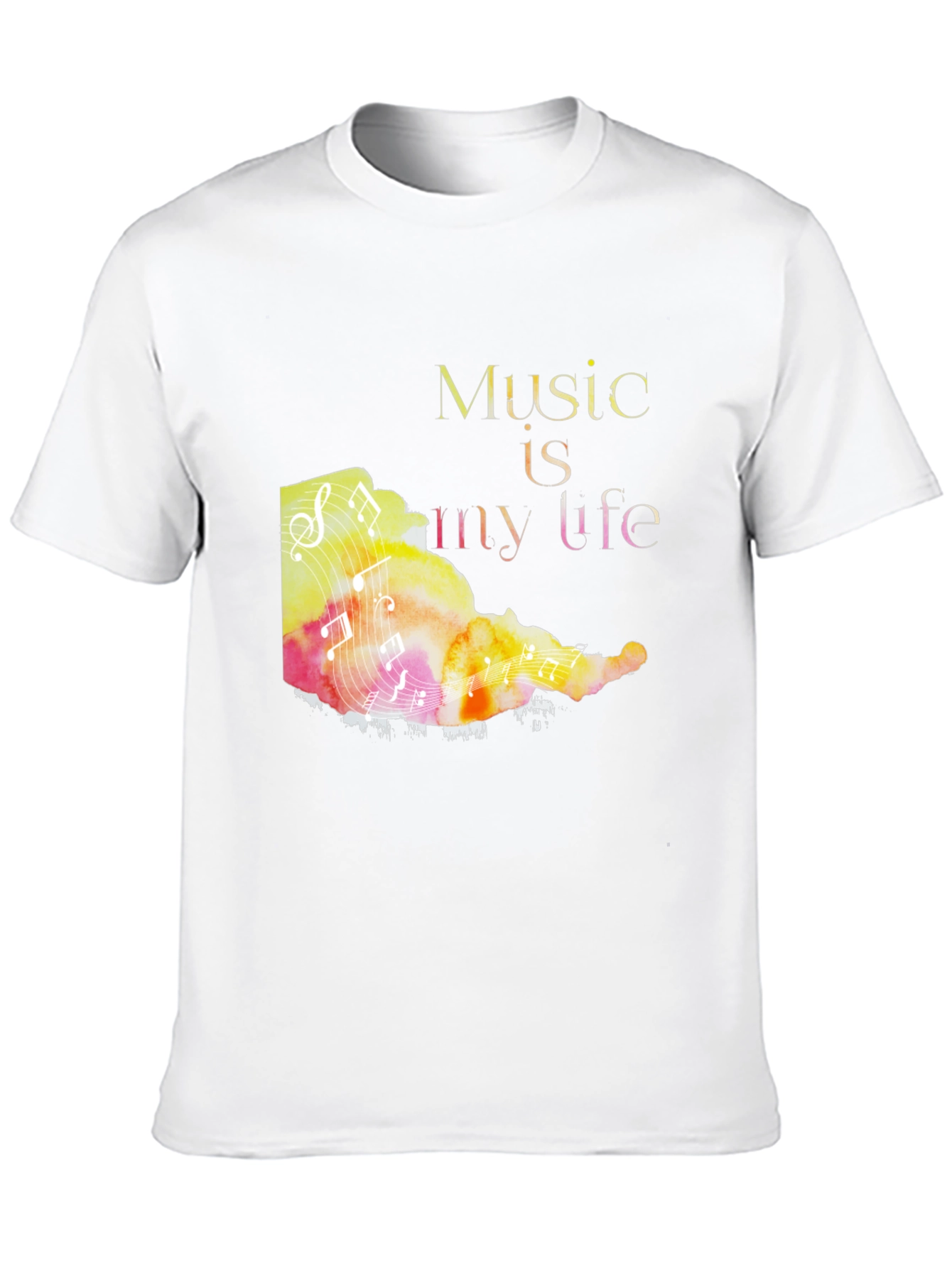 Music is My Life Graphic Tee - Black