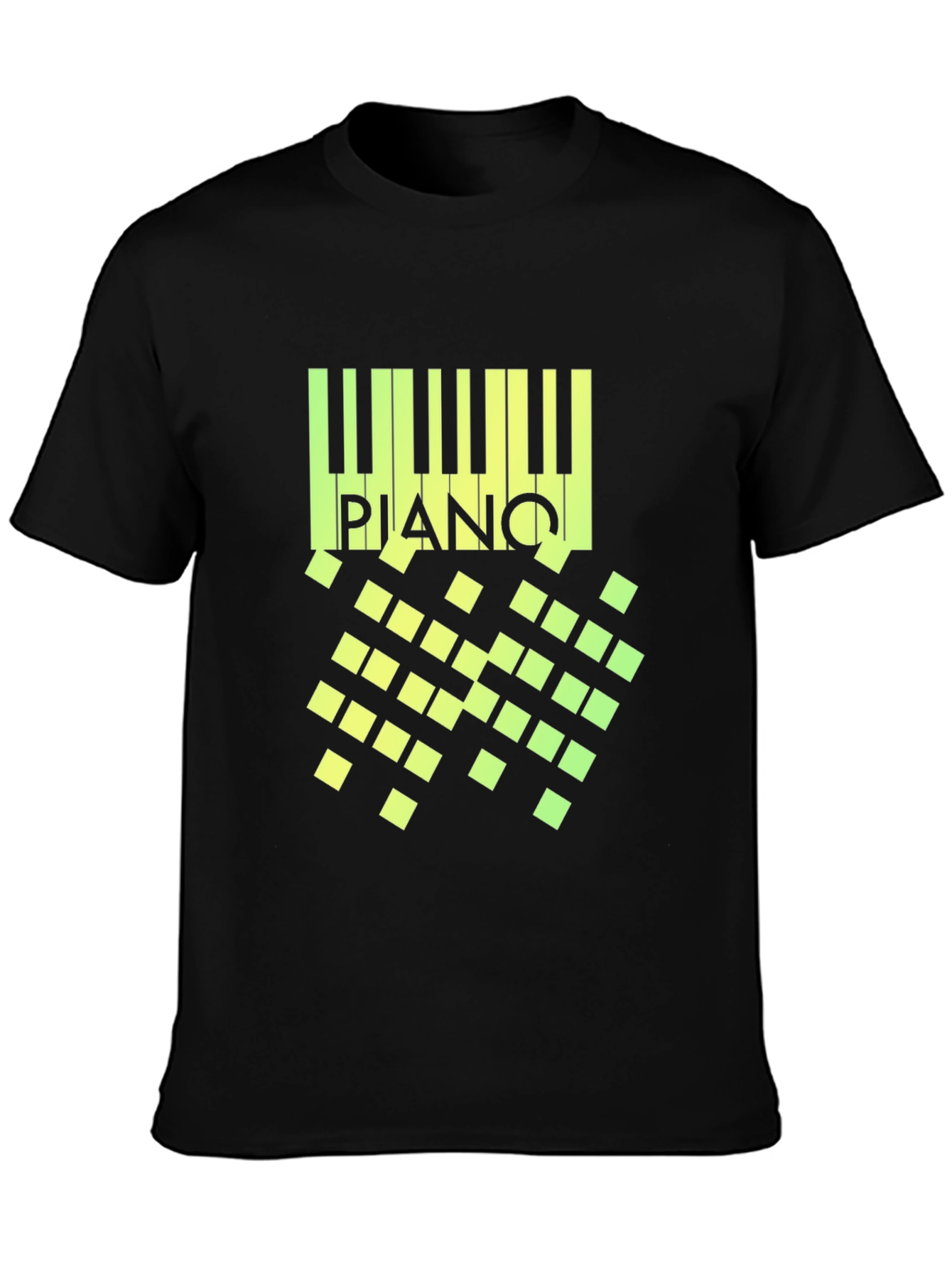 Piano Keys Graphic Black T-Shirt