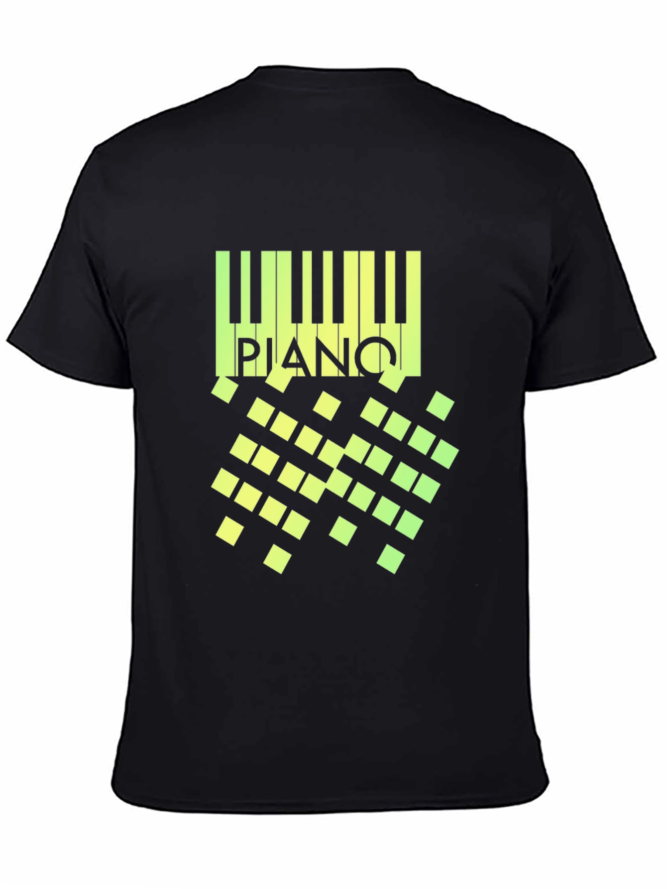 Piano Keys Graphic Black T-Shirt