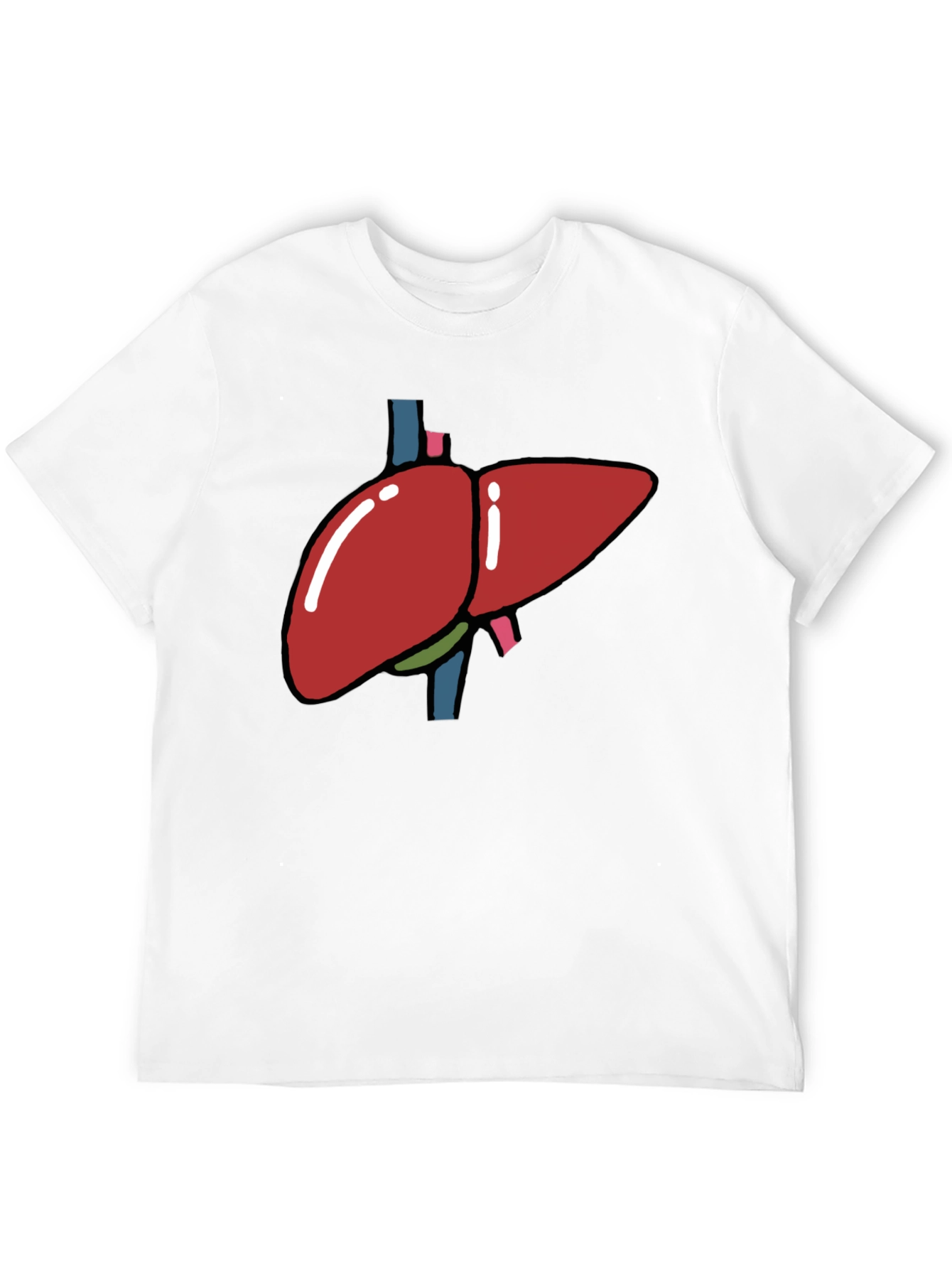 Liver Graphic T-Shirt - Black Anatomy Tee
