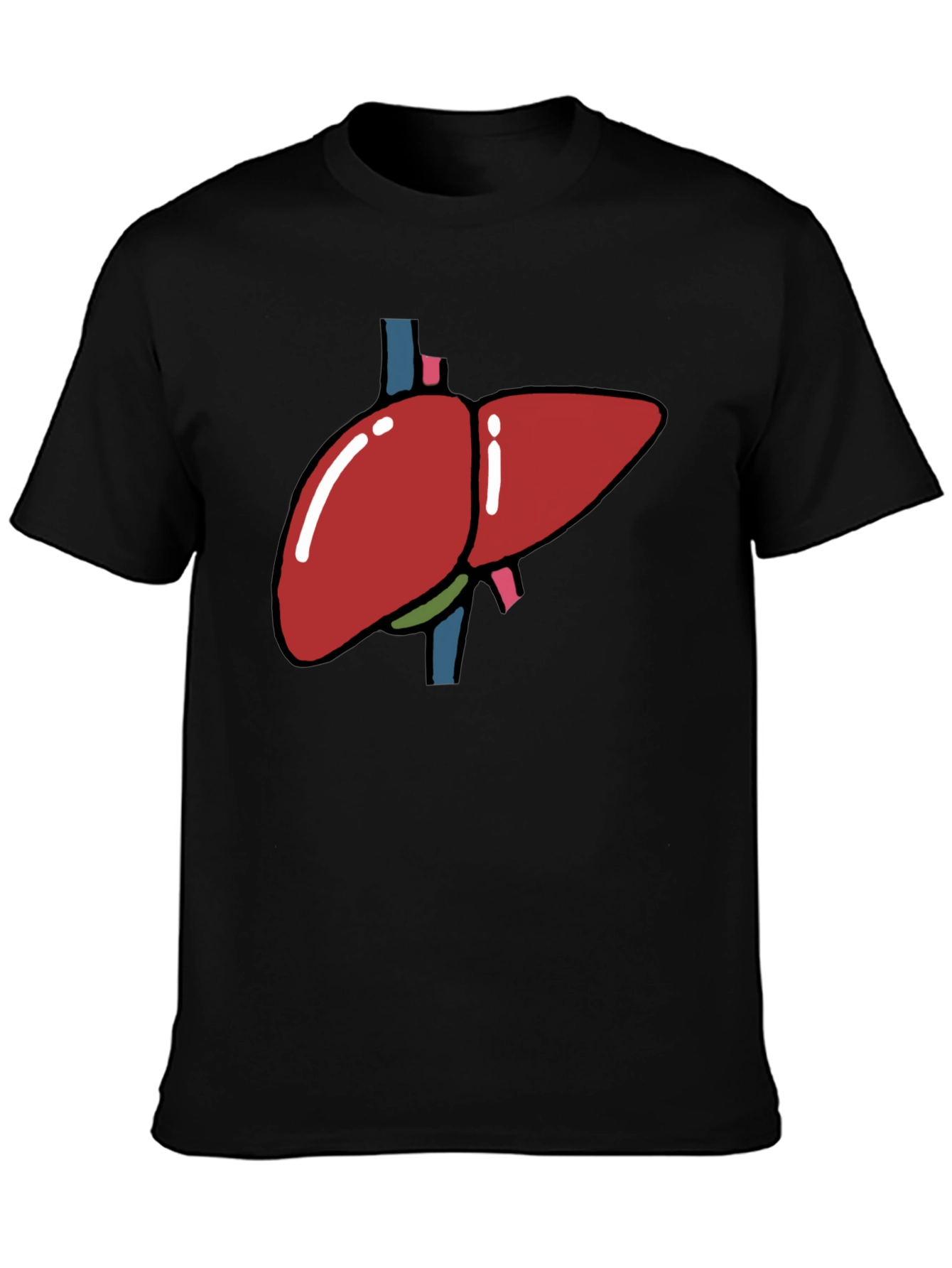 Liver Graphic T-Shirt - Black Anatomy Tee