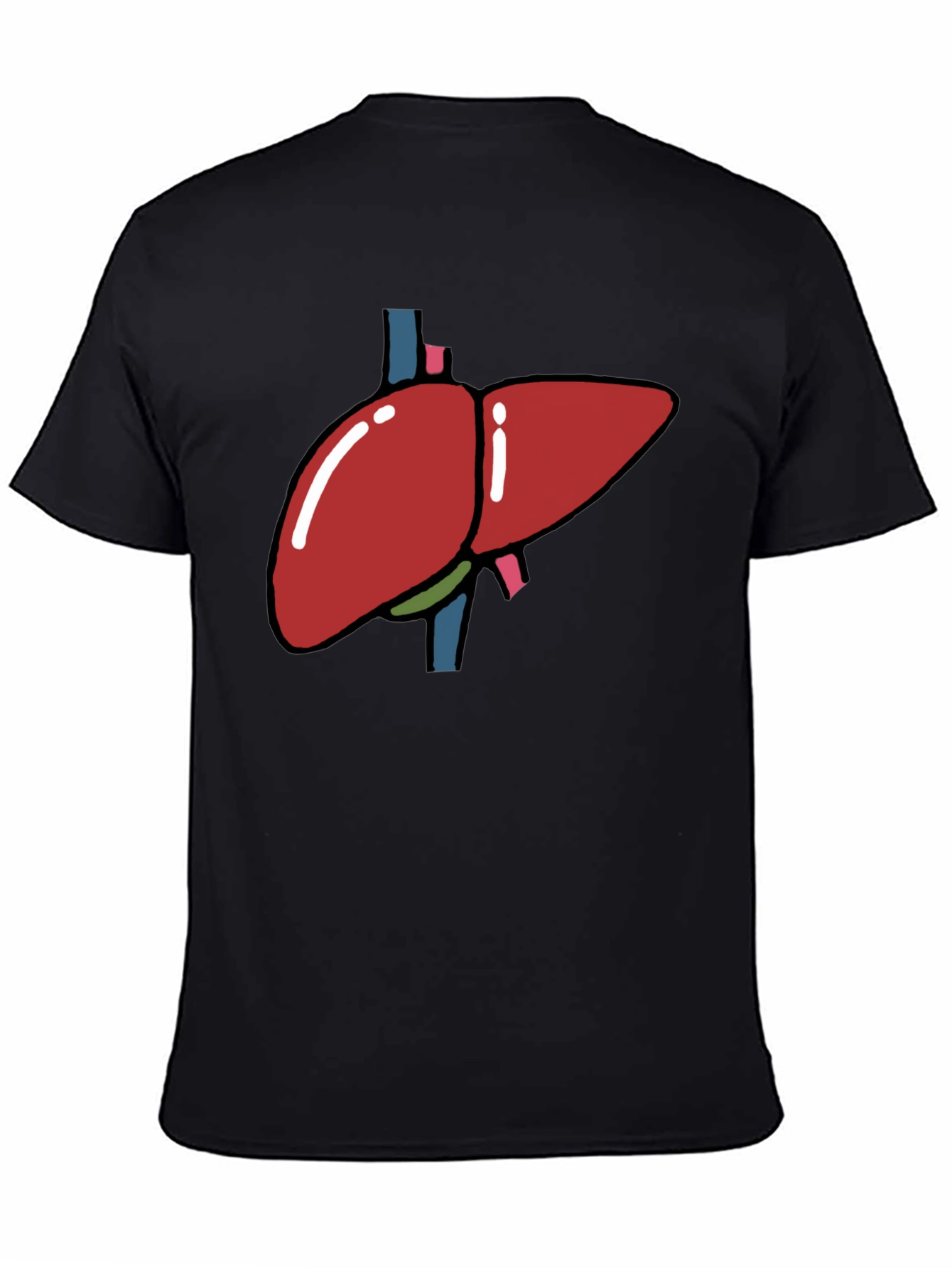 Liver Graphic T-Shirt - Black Anatomy Tee