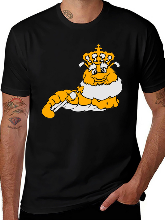 Cartoon Caterpillar King Graphic T-Shirt