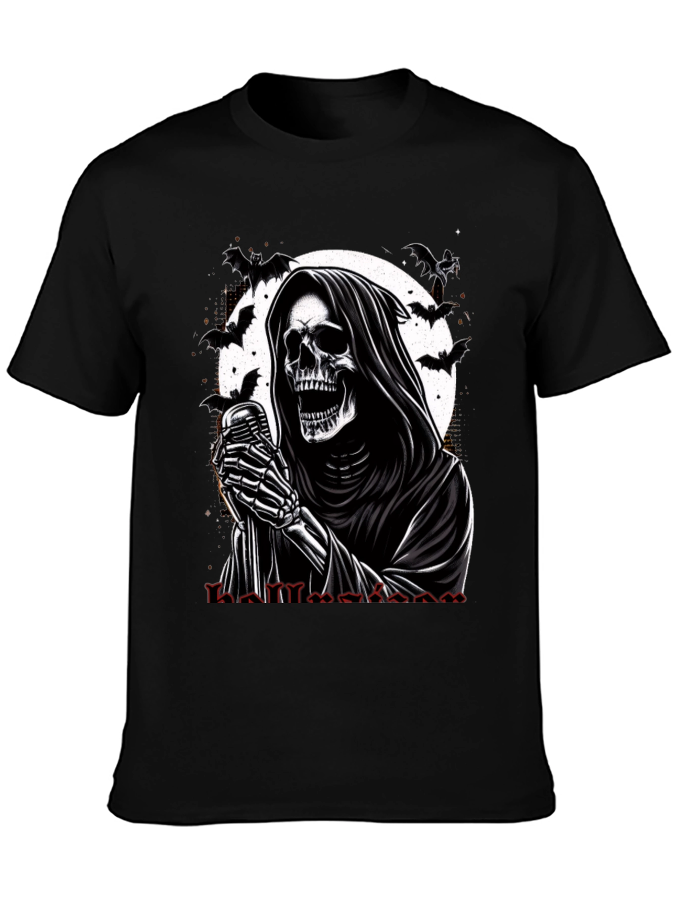 Grim Reaper Halloween Graphic Tee - Spooky Season Apparel
