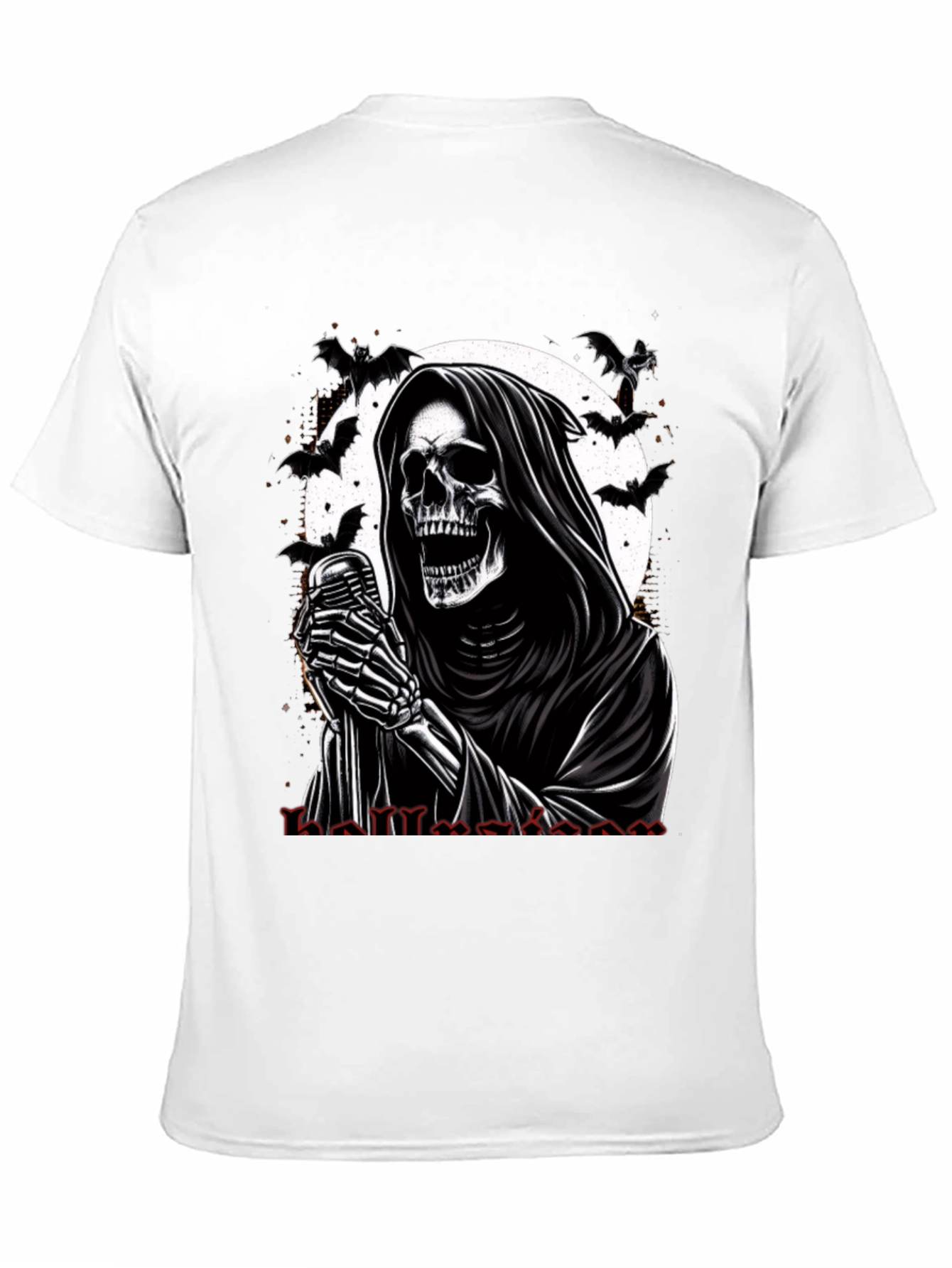 Grim Reaper Halloween Graphic Tee - Spooky Season Apparel