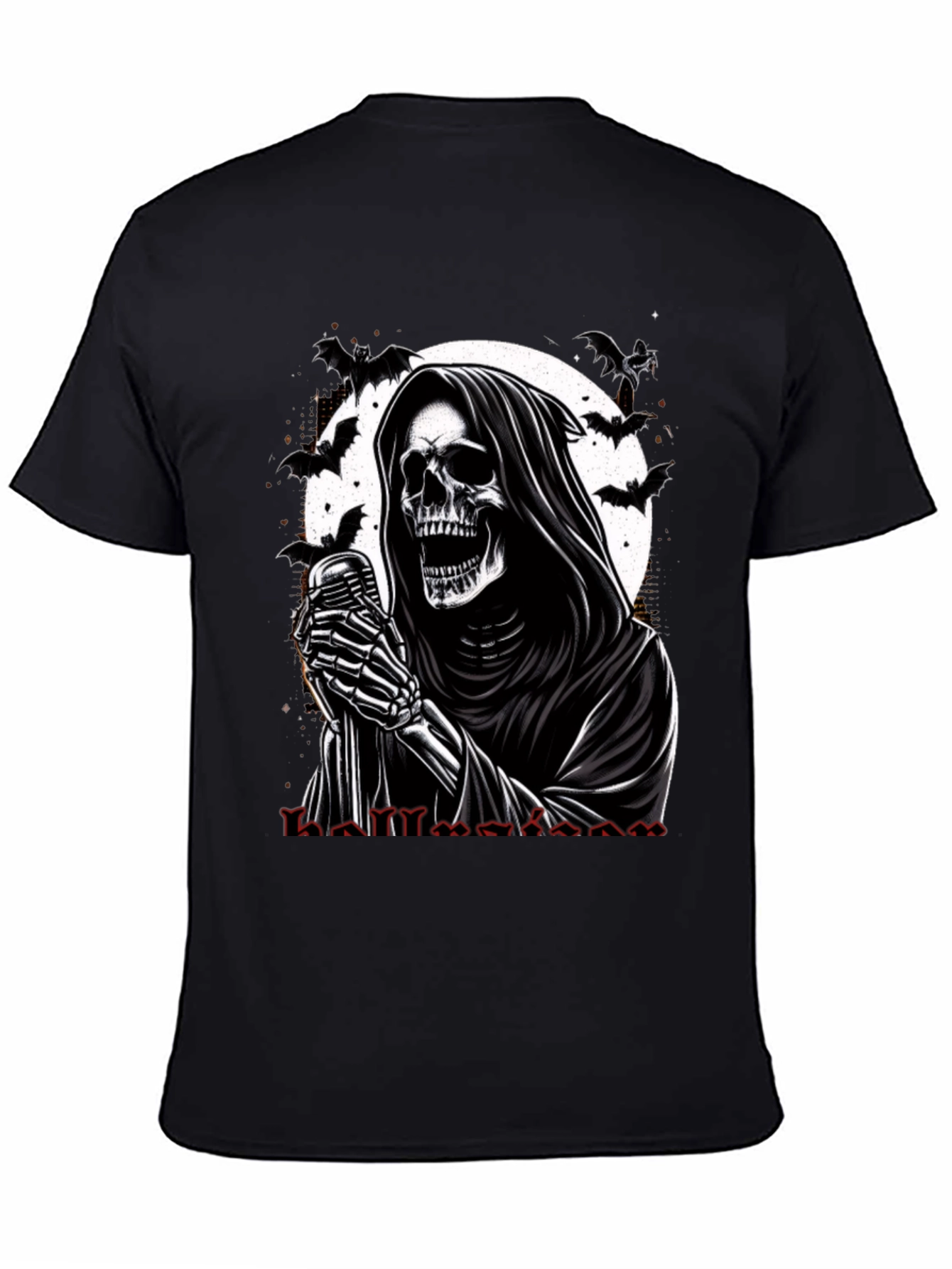 Grim Reaper Halloween Graphic Tee - Spooky Season Apparel