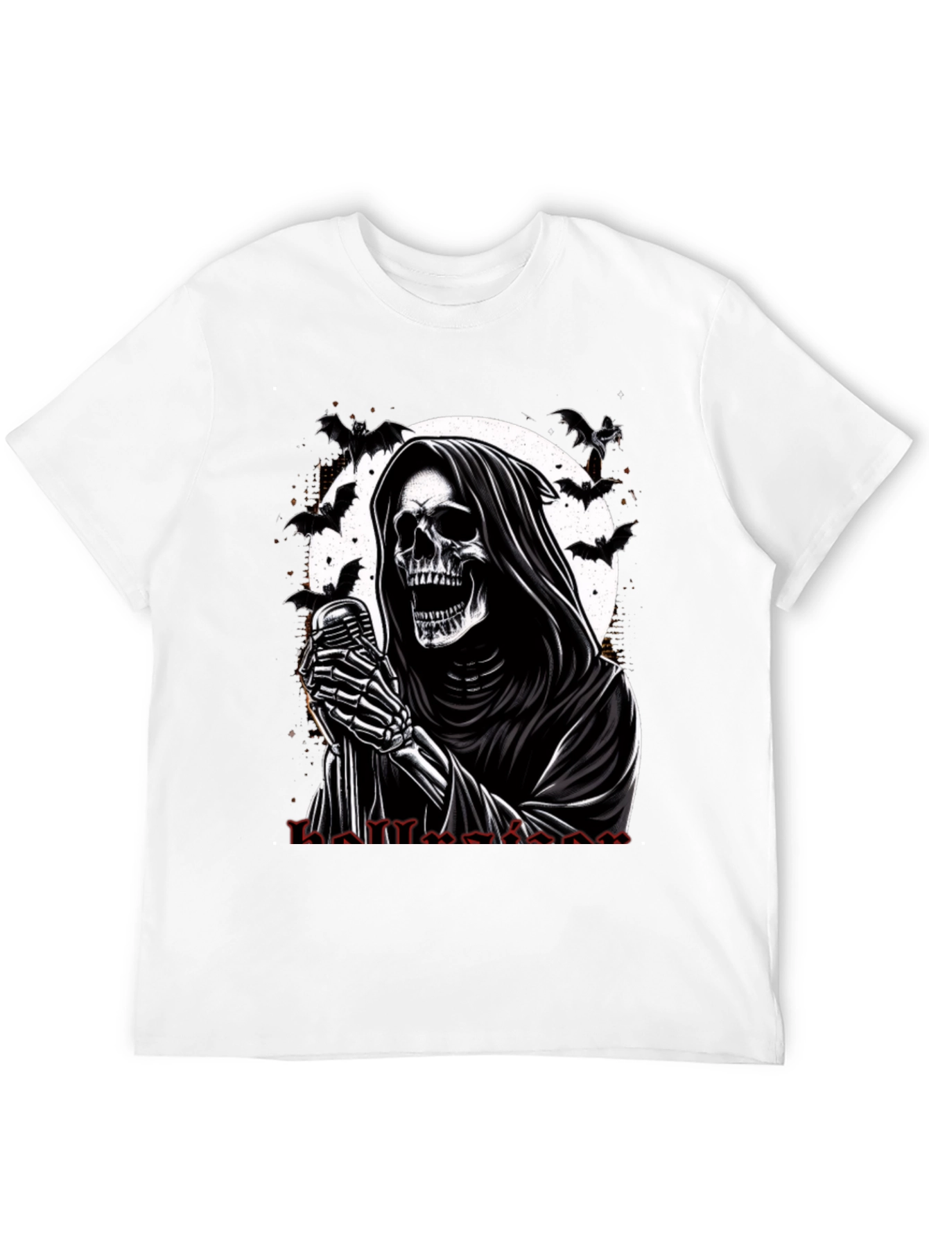 Grim Reaper Halloween Graphic Tee - Spooky Season Apparel