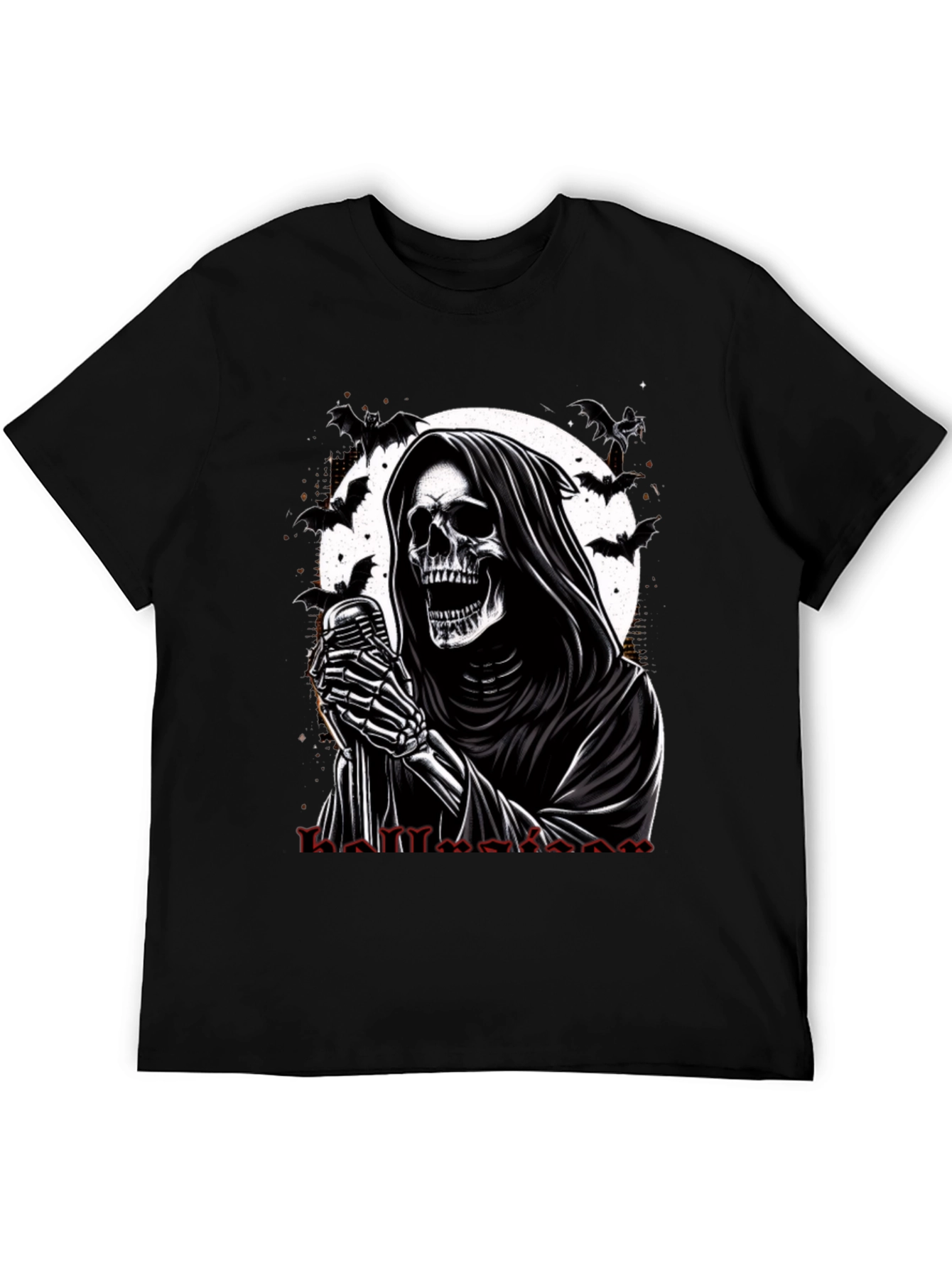 Grim Reaper Halloween Graphic Tee - Spooky Season Apparel