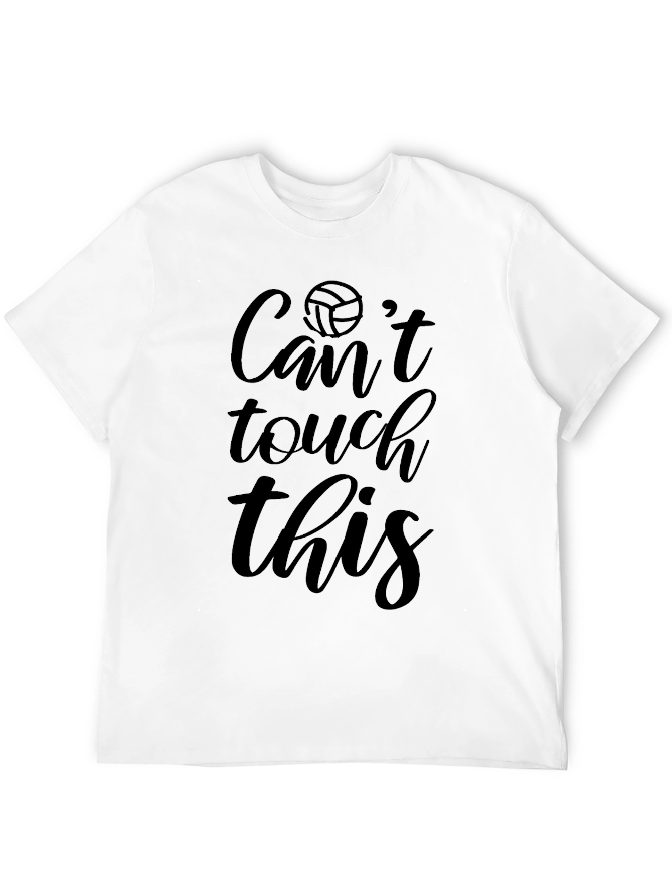 Volleyball Cant Touch This Black T-Shirt