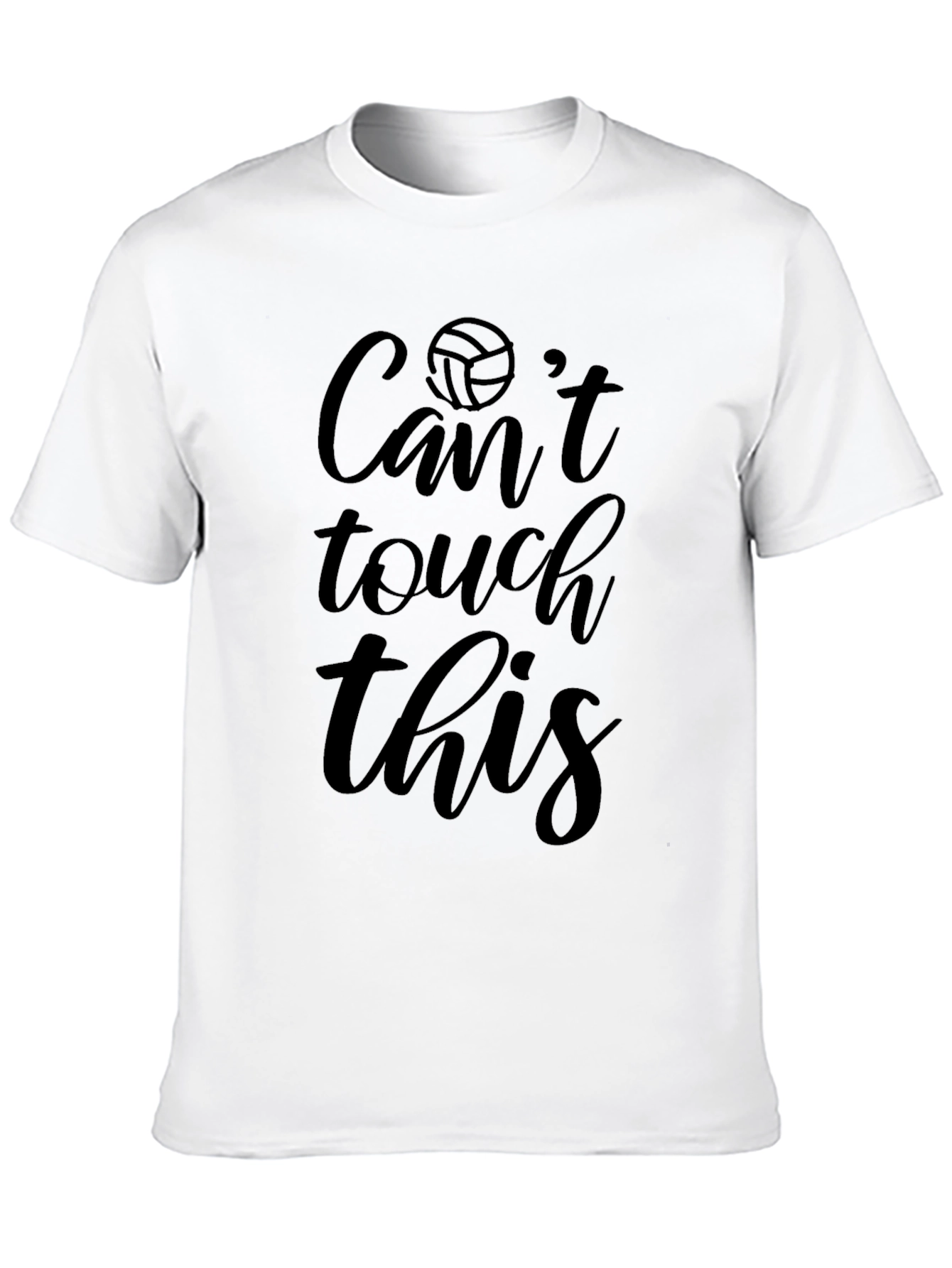 Volleyball Cant Touch This Black T-Shirt
