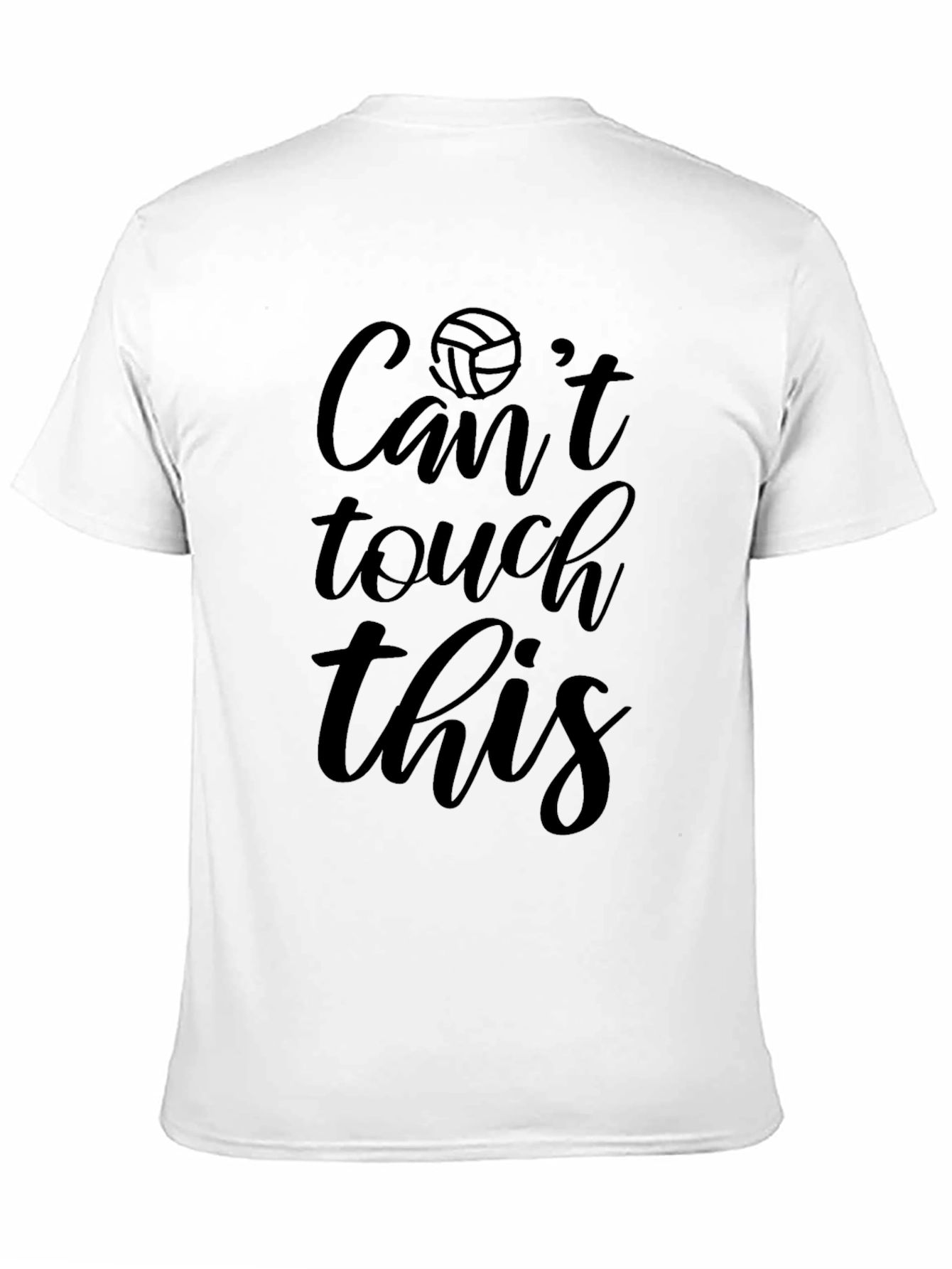 Volleyball Cant Touch This Black T-Shirt