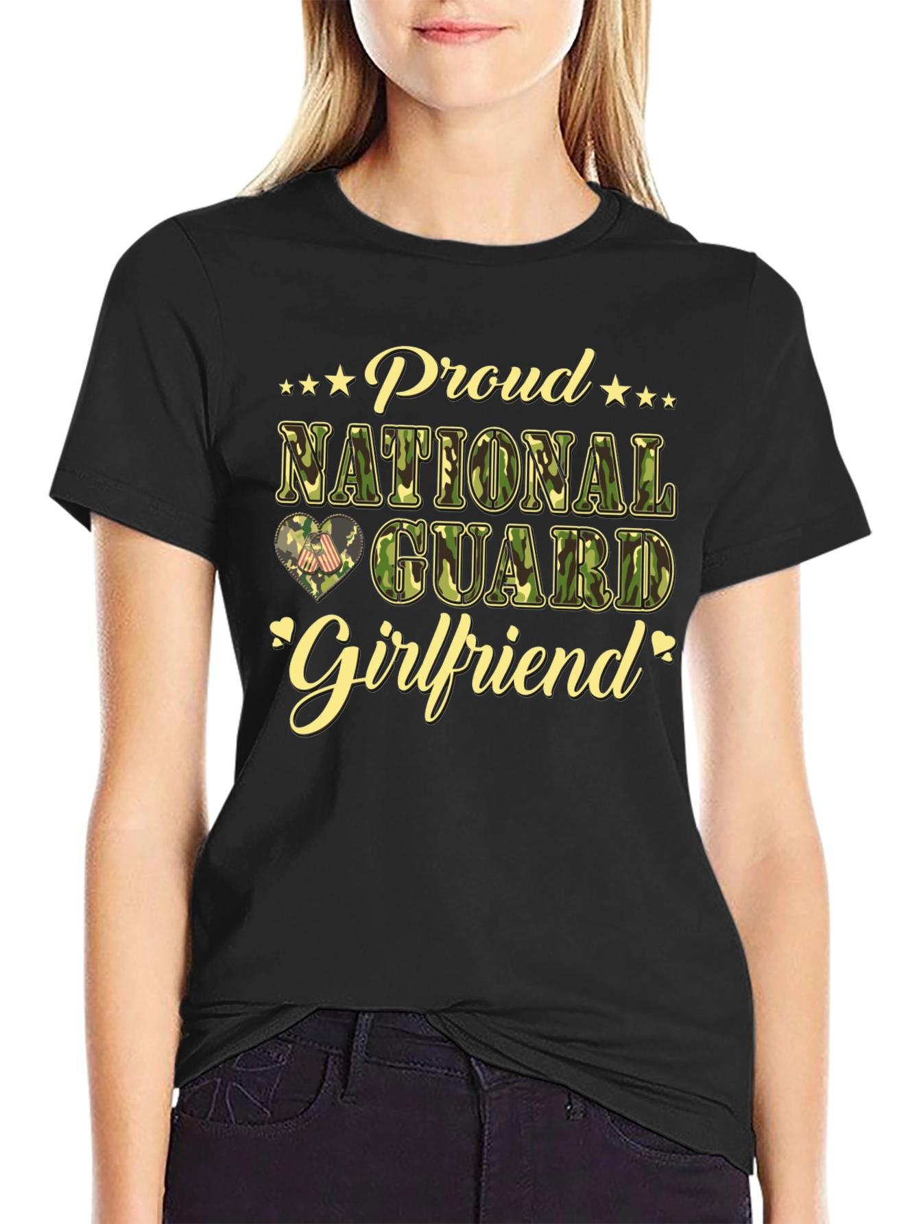 Proud National Guard Girlfriend T-Shirt