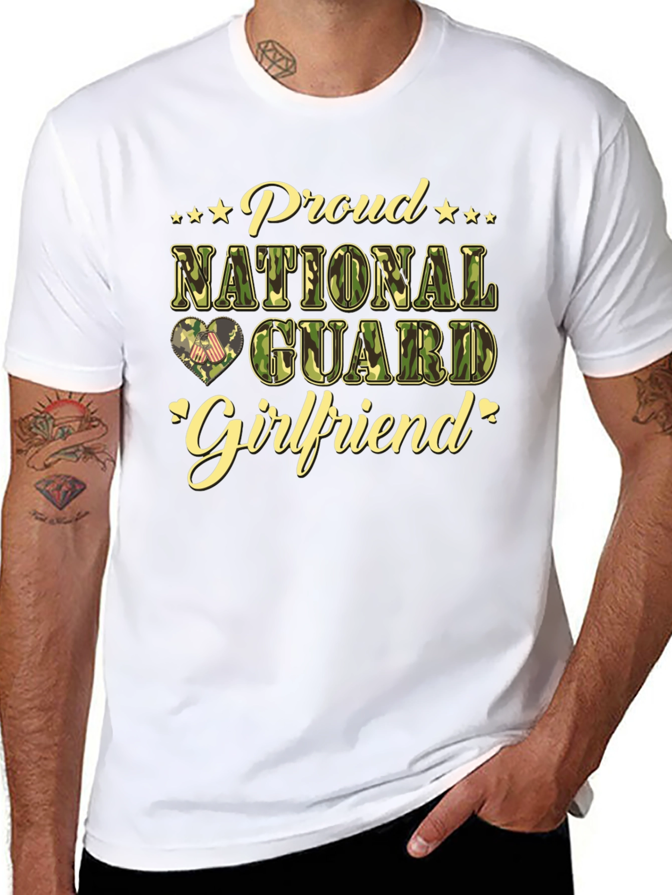 Proud National Guard Girlfriend T-Shirt