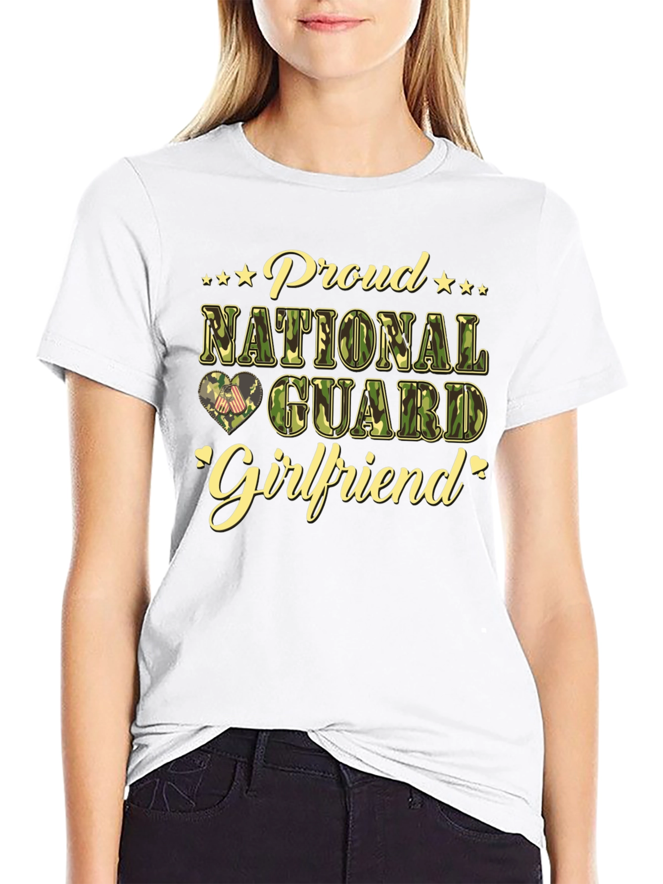 Proud National Guard Girlfriend T-Shirt
