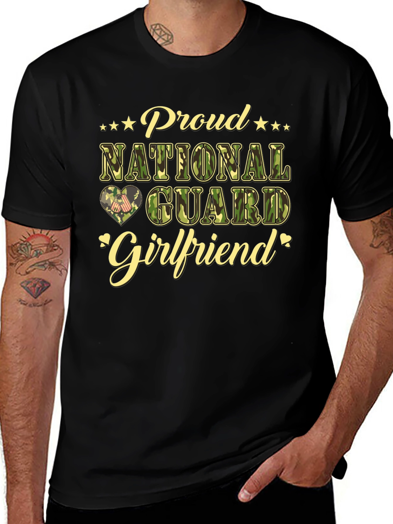 Proud National Guard Girlfriend T-Shirt