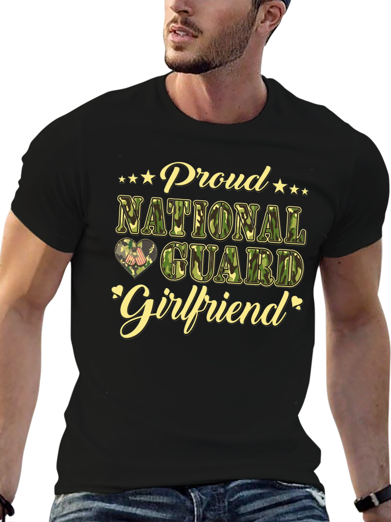 Proud National Guard Girlfriend T-Shirt