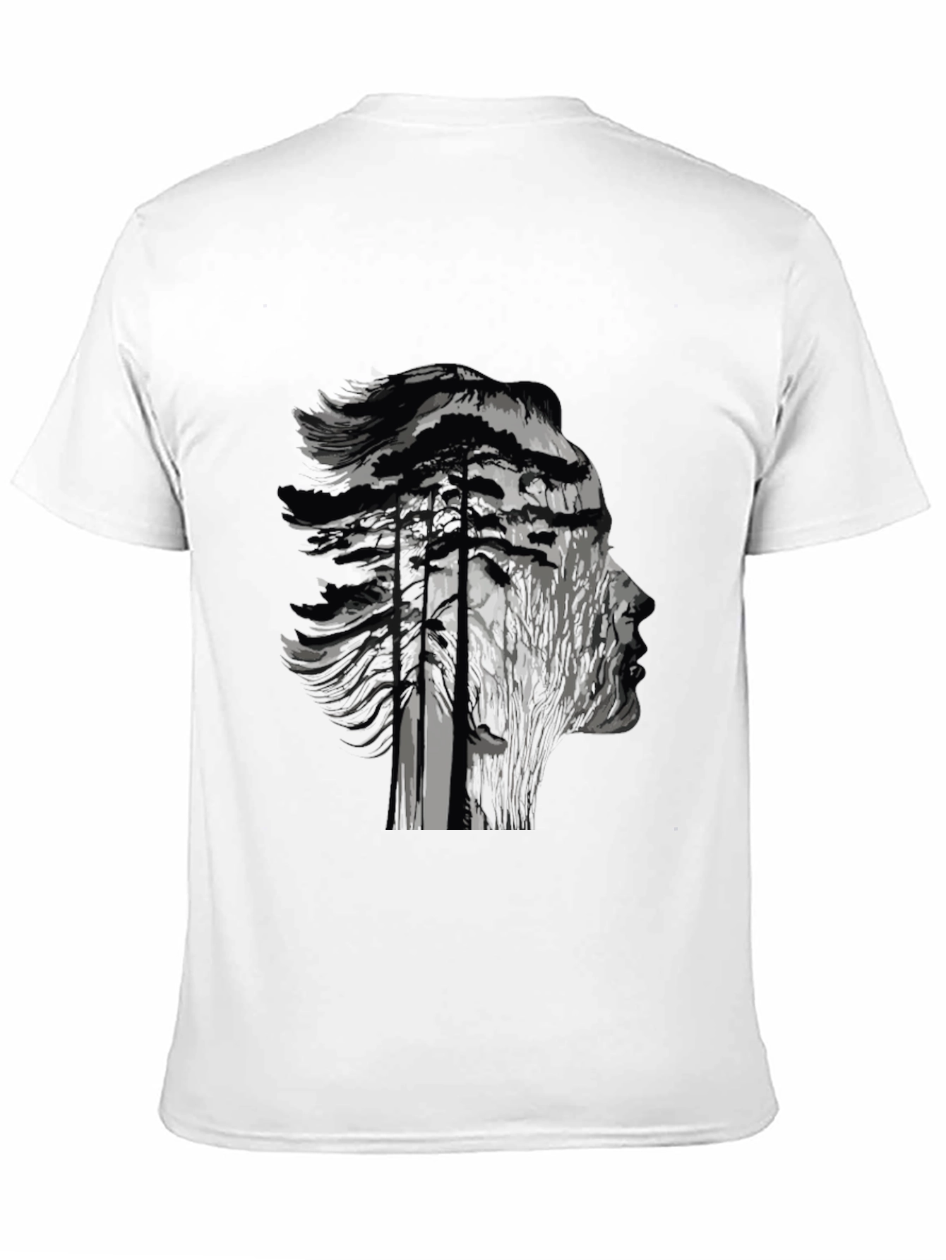Nature Silhouette Graphic Black T-Shirt