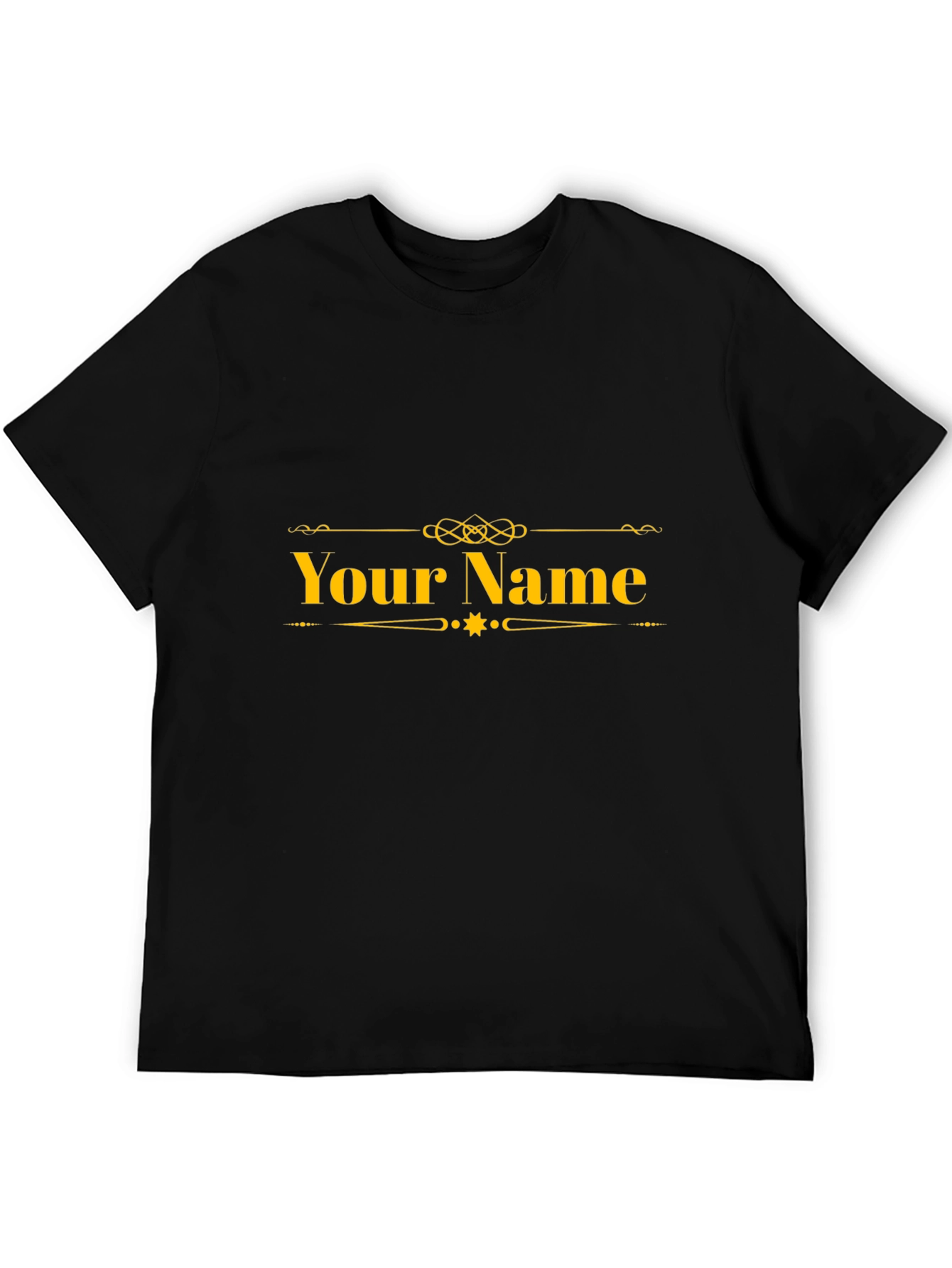 Customizable Name T-Shirt - Black