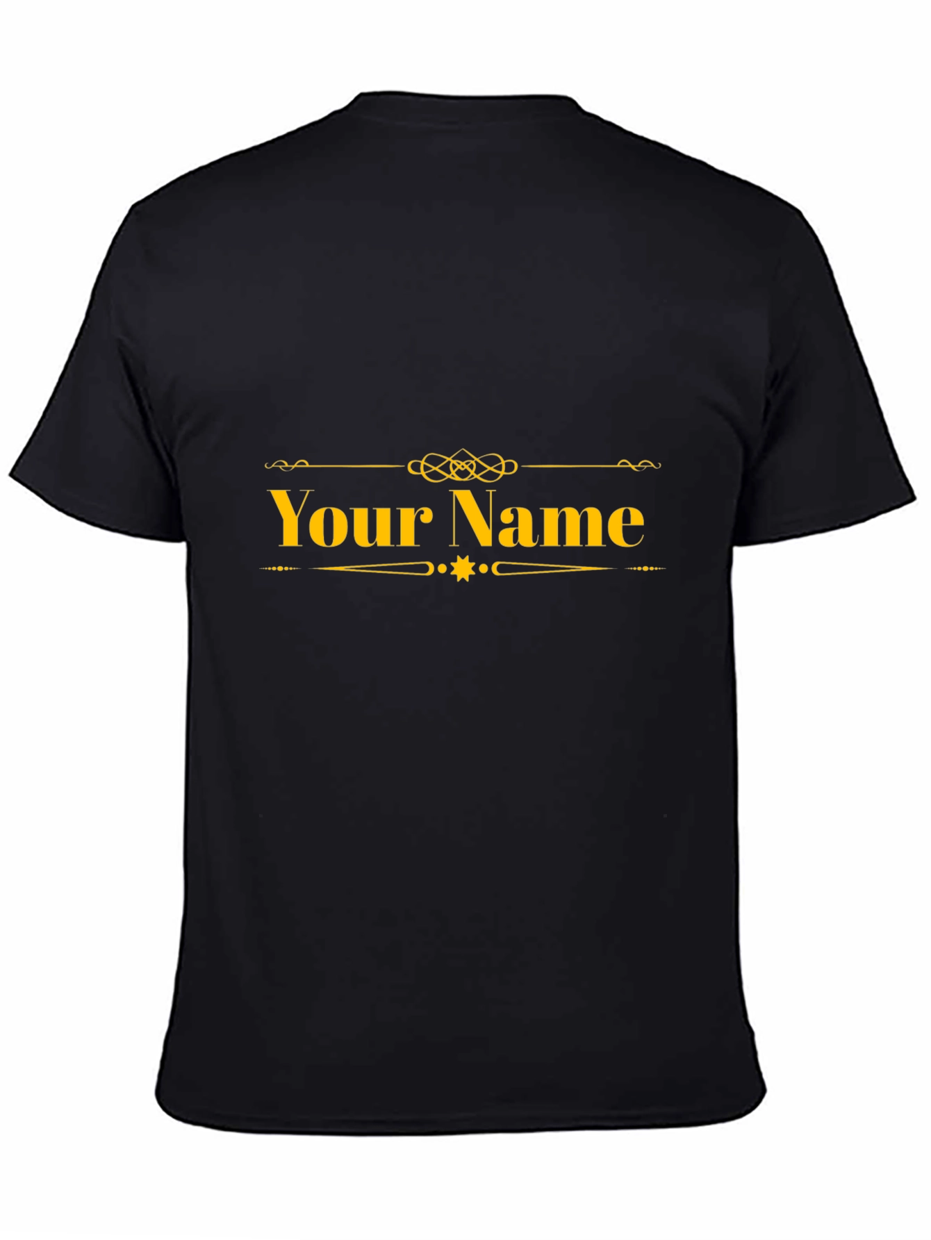 Customizable Name T-Shirt - Black