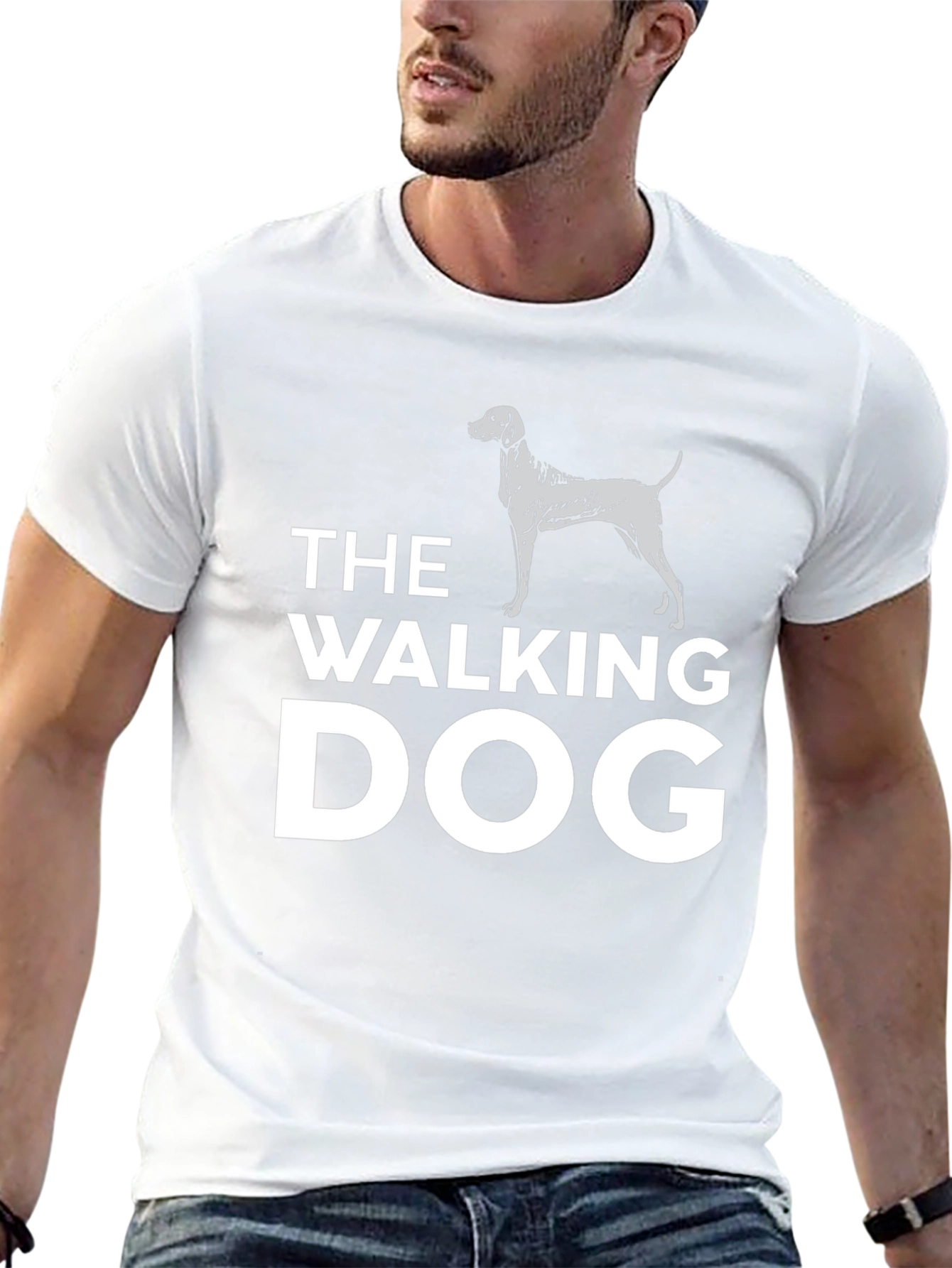 The Walking Dog T-Shirt - Novelty Graphic Tee