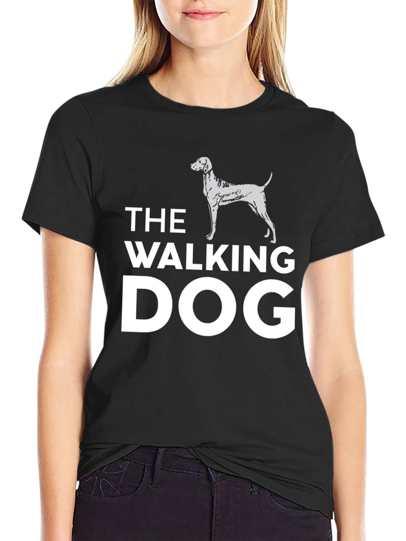 The Walking Dog T-Shirt - Novelty Graphic Tee