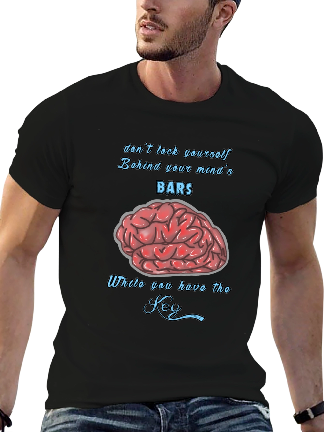 Mind Bars Graphic T-Shirt - Stay Open Minded