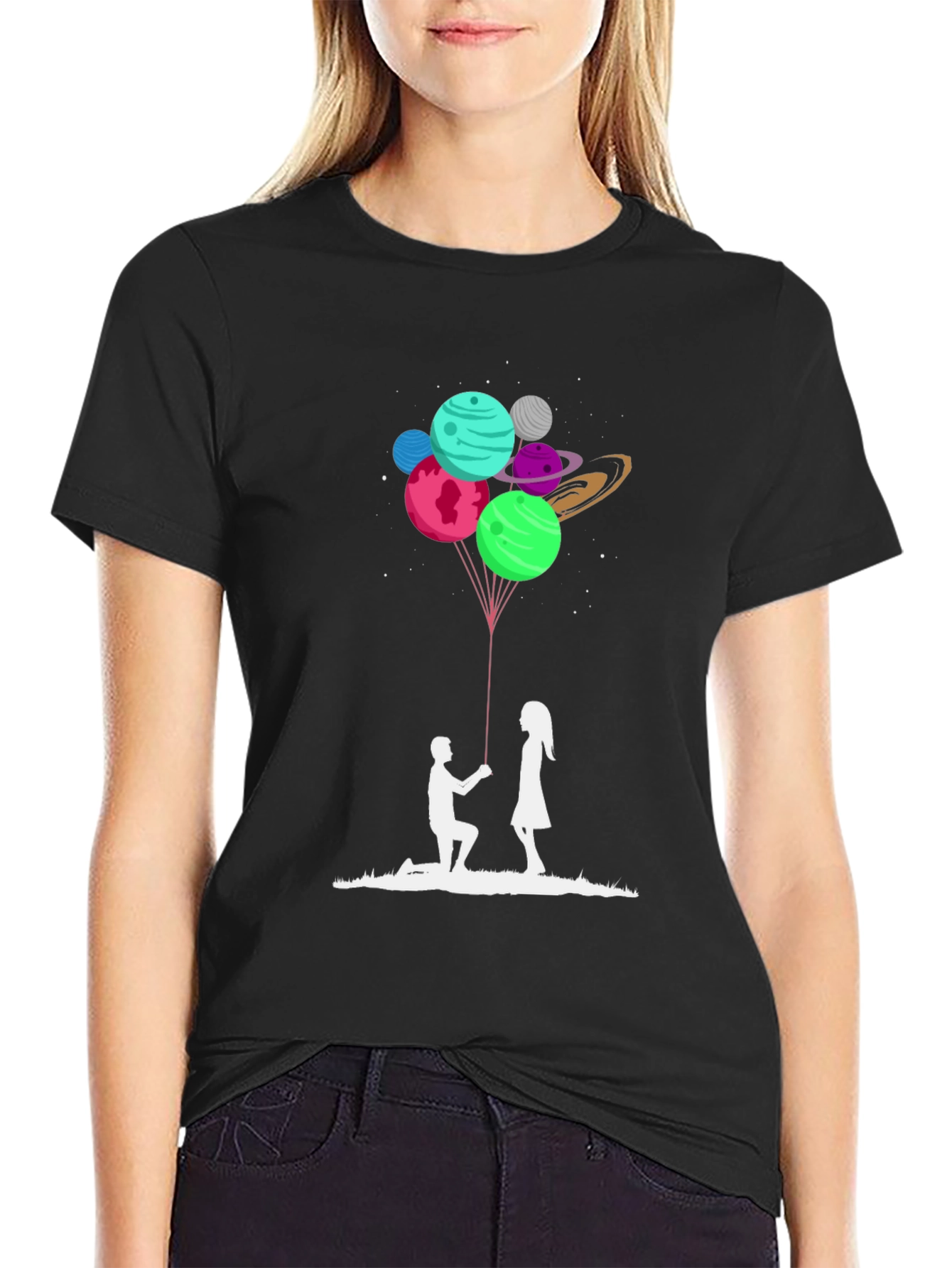 Romantic Planets Proposal T-Shirt