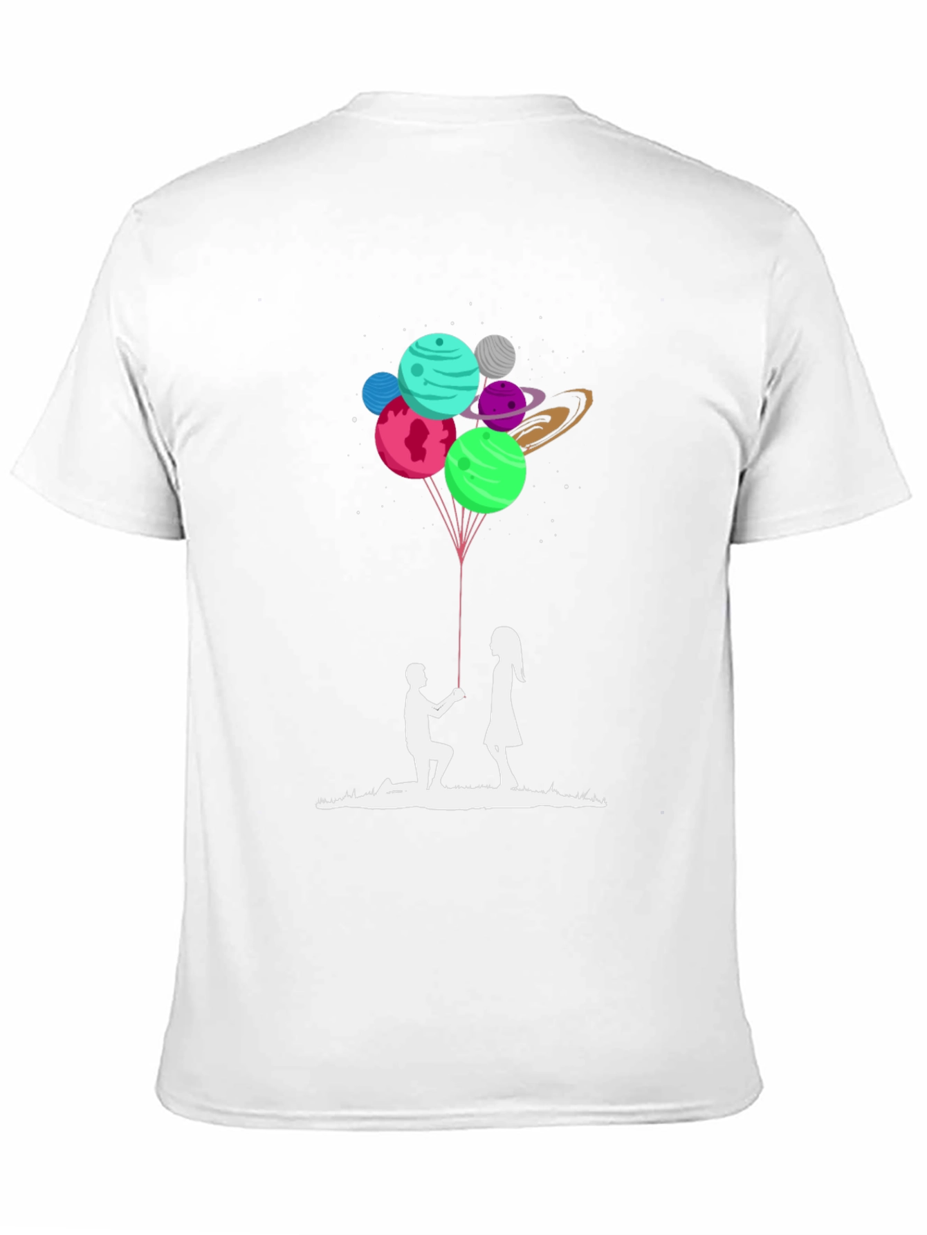 Romantic Planets Proposal T-Shirt