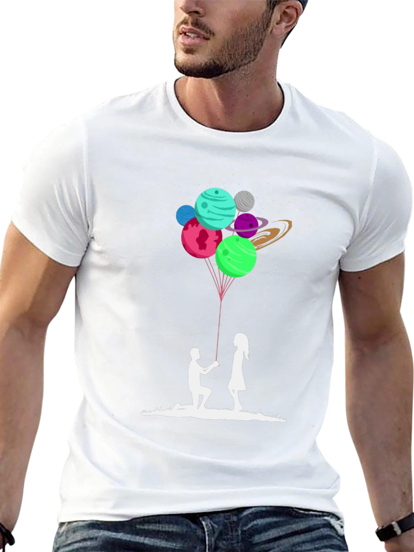 Romantic Planets Proposal T-Shirt