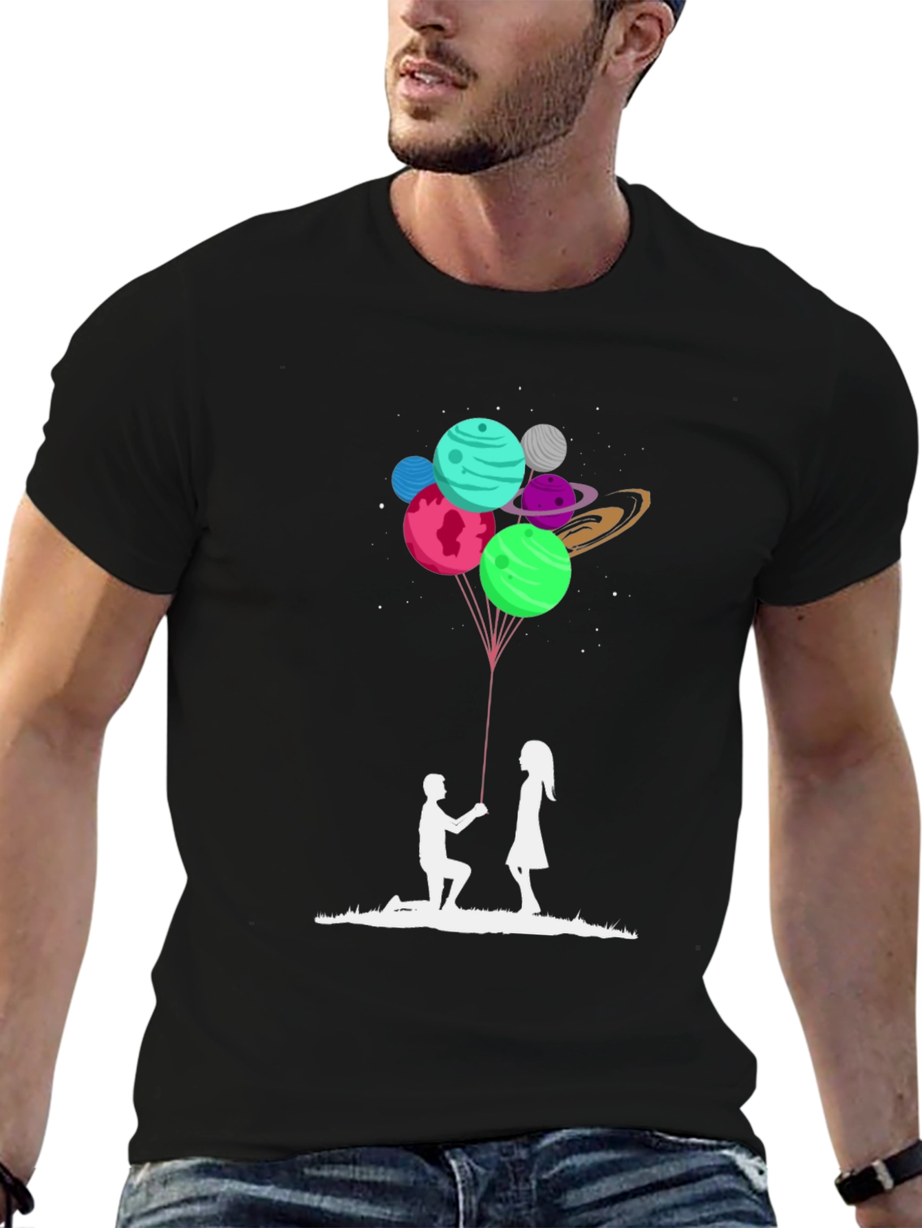 Romantic Planets Proposal T-Shirt