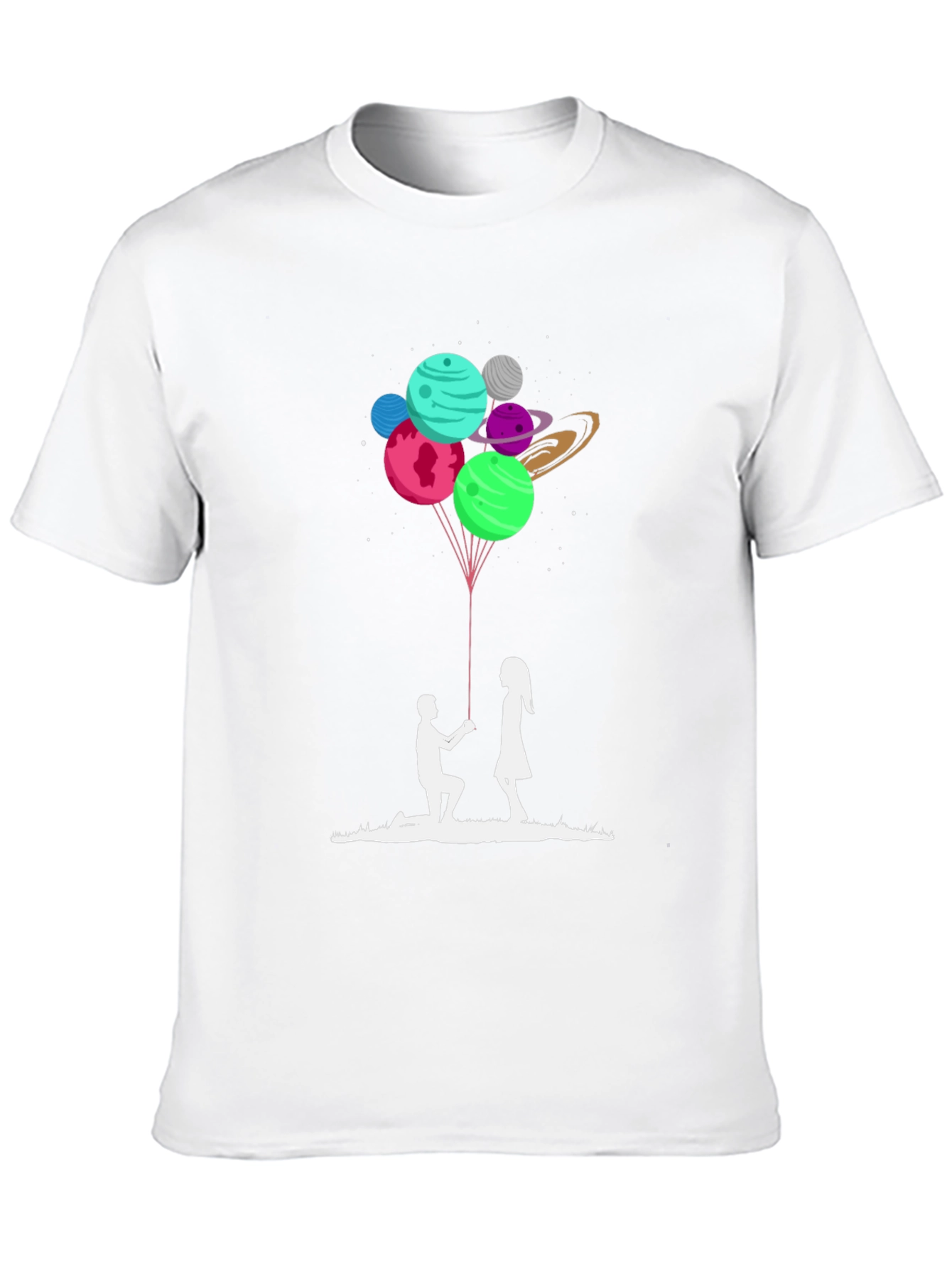 Romantic Planets Proposal T-Shirt