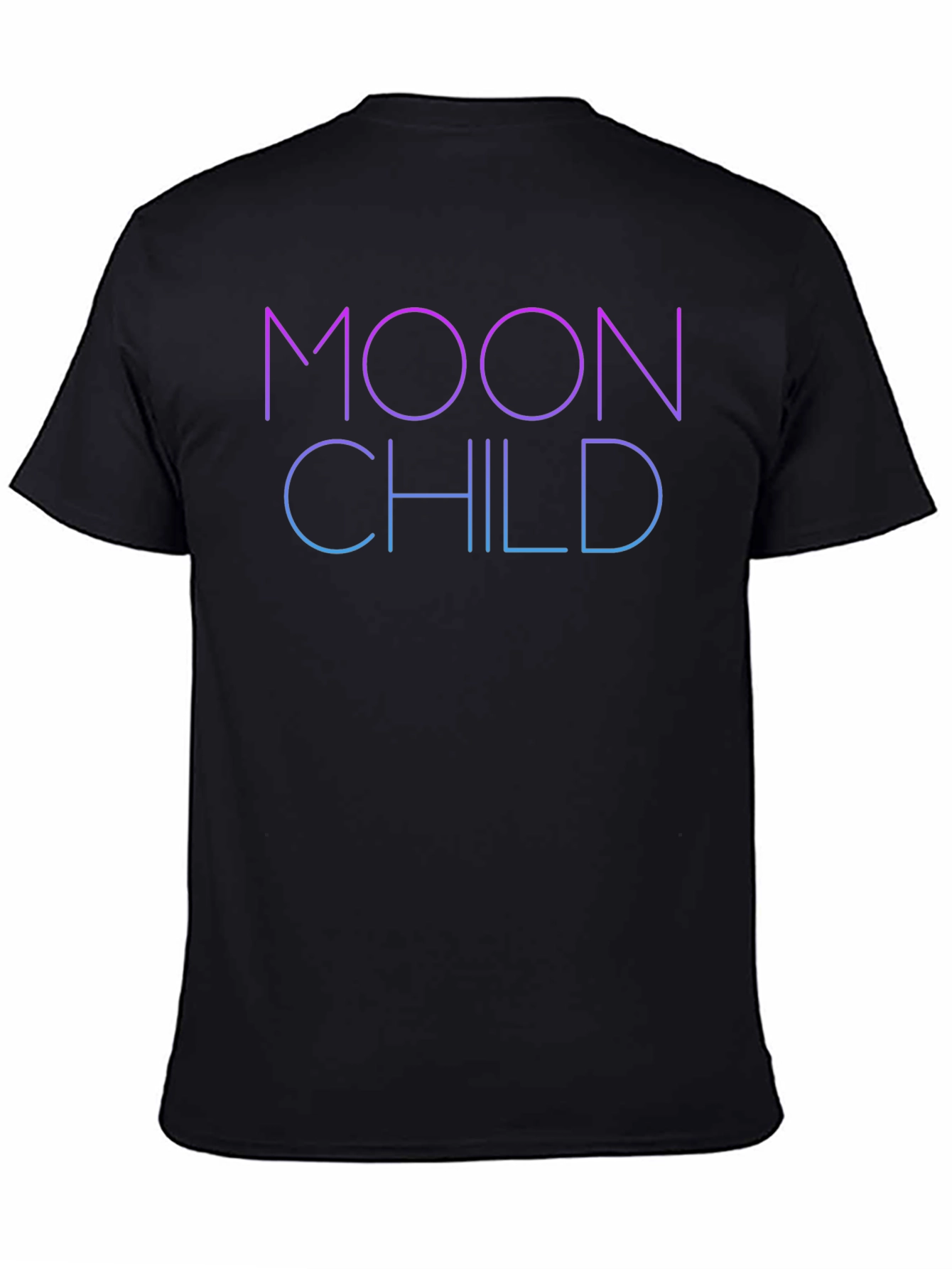 Moon Child Graphic T-Shirt - Black Crew Neck Tee