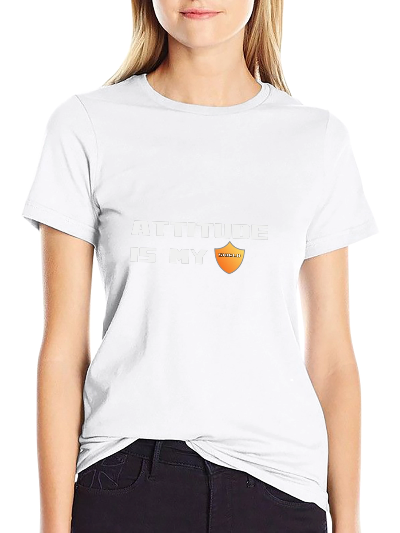 Attitude is My Shield Black T-Shirt