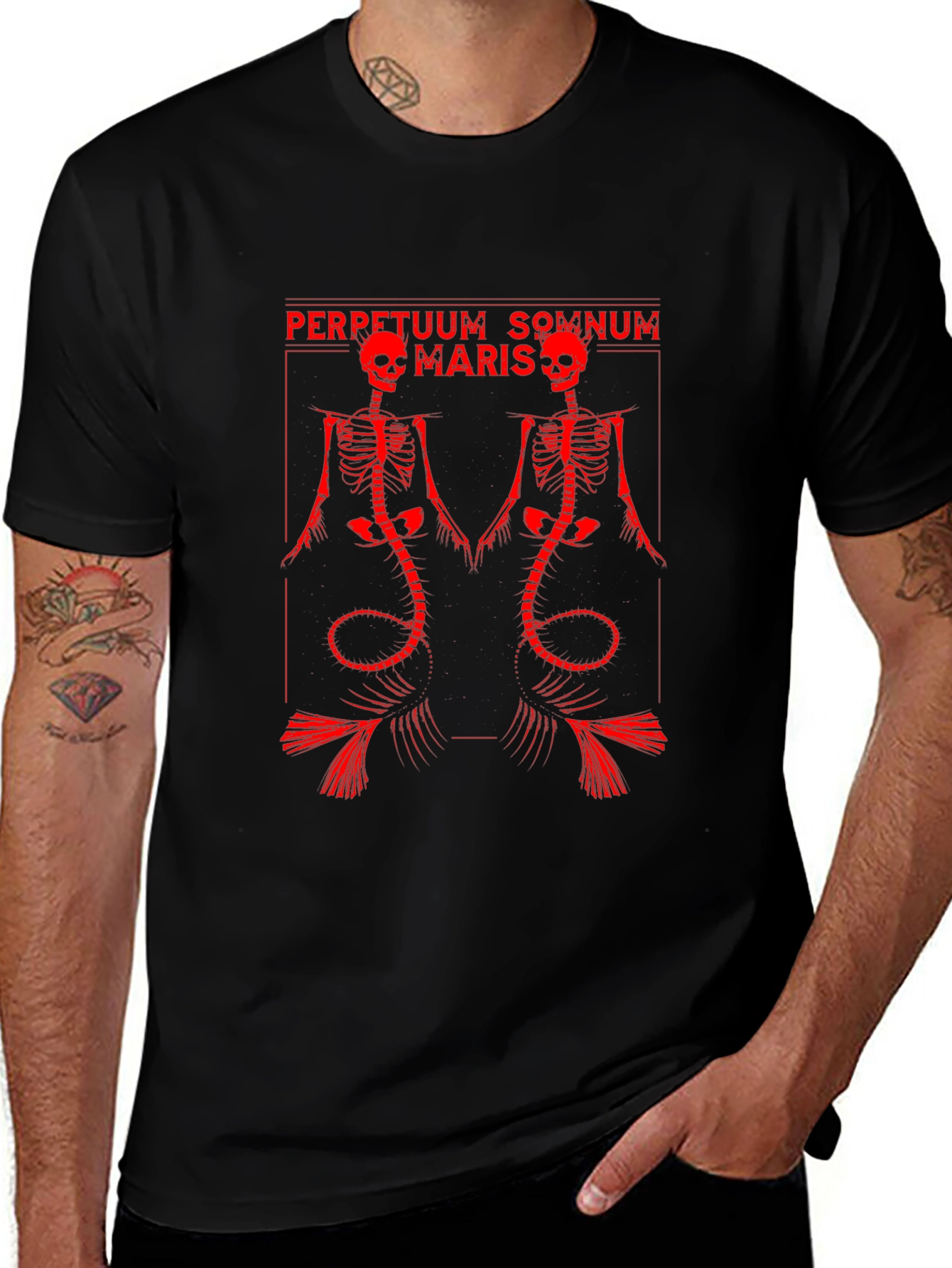 Perpetuum Somnum Maris Skeleton Graphic Tee